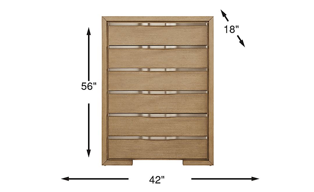 Alpine Lake Light Oak Finish Drawer Chest