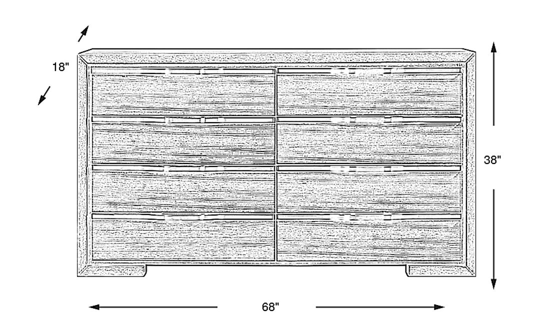 Alpine Lake Light Oak Finish Dresser