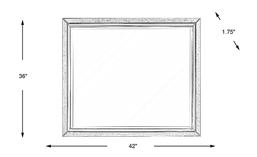 Alpine Lake Light Oak Finish Mirror