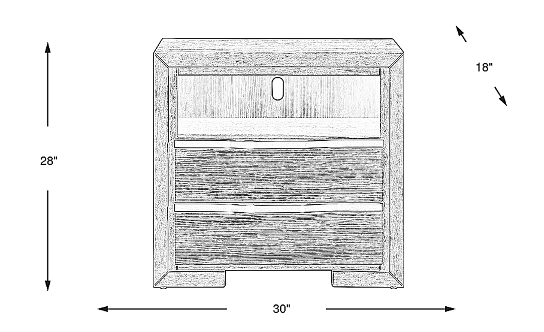 Alpine Lake Light Oak Nightstand