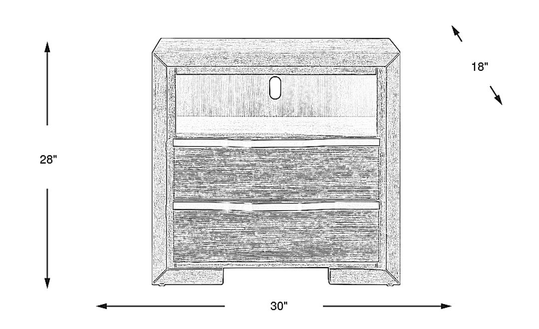 Alpine Lake Light Oak Finish Nightstand