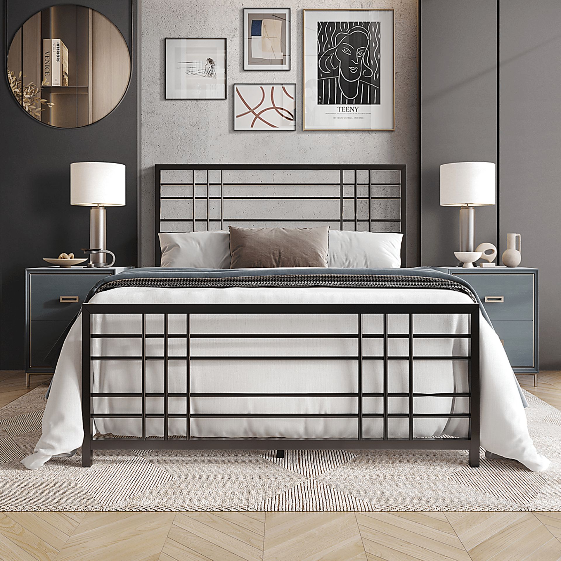 Alpires Black Full Bed - Image 2