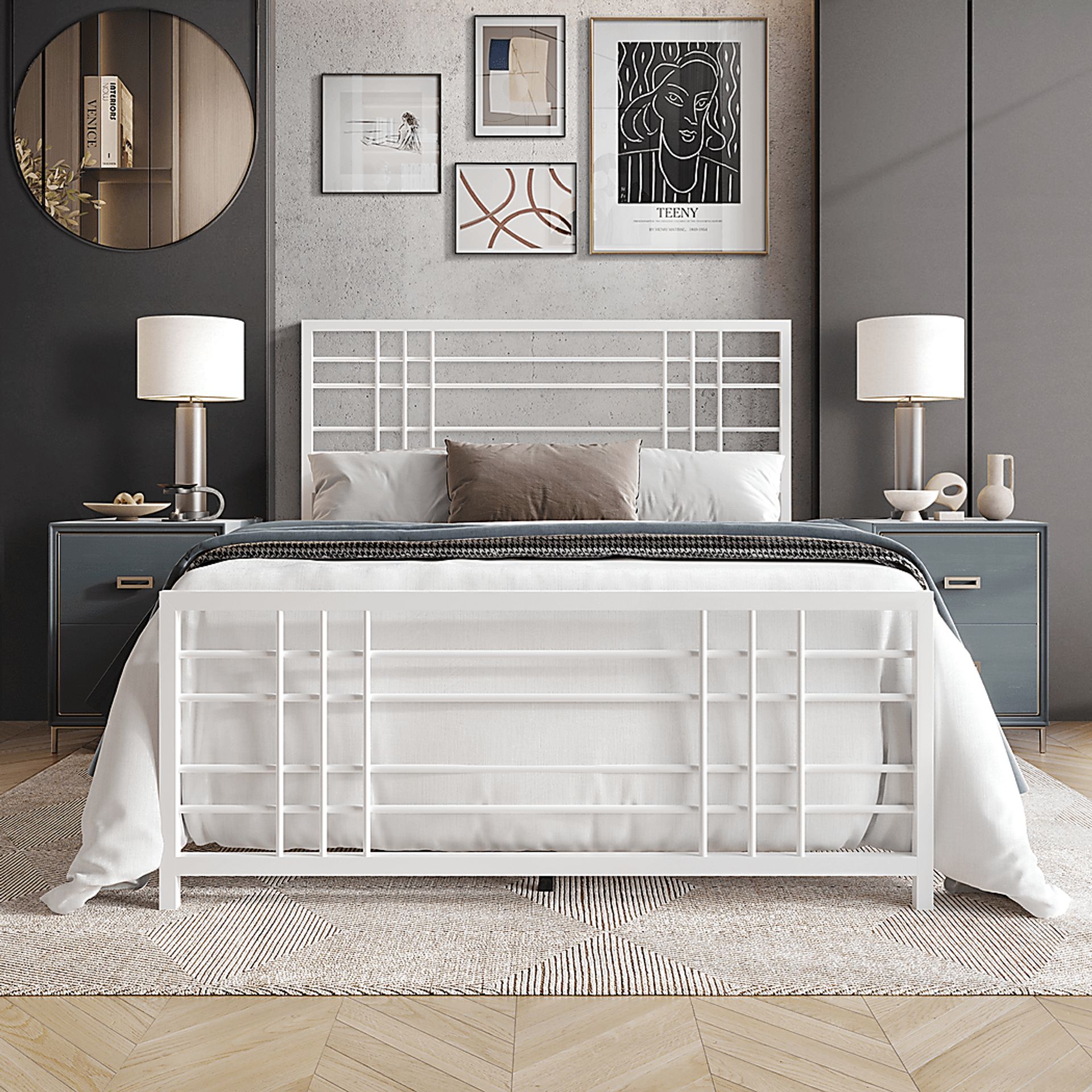 Alpires White Twin Bed - Image 2