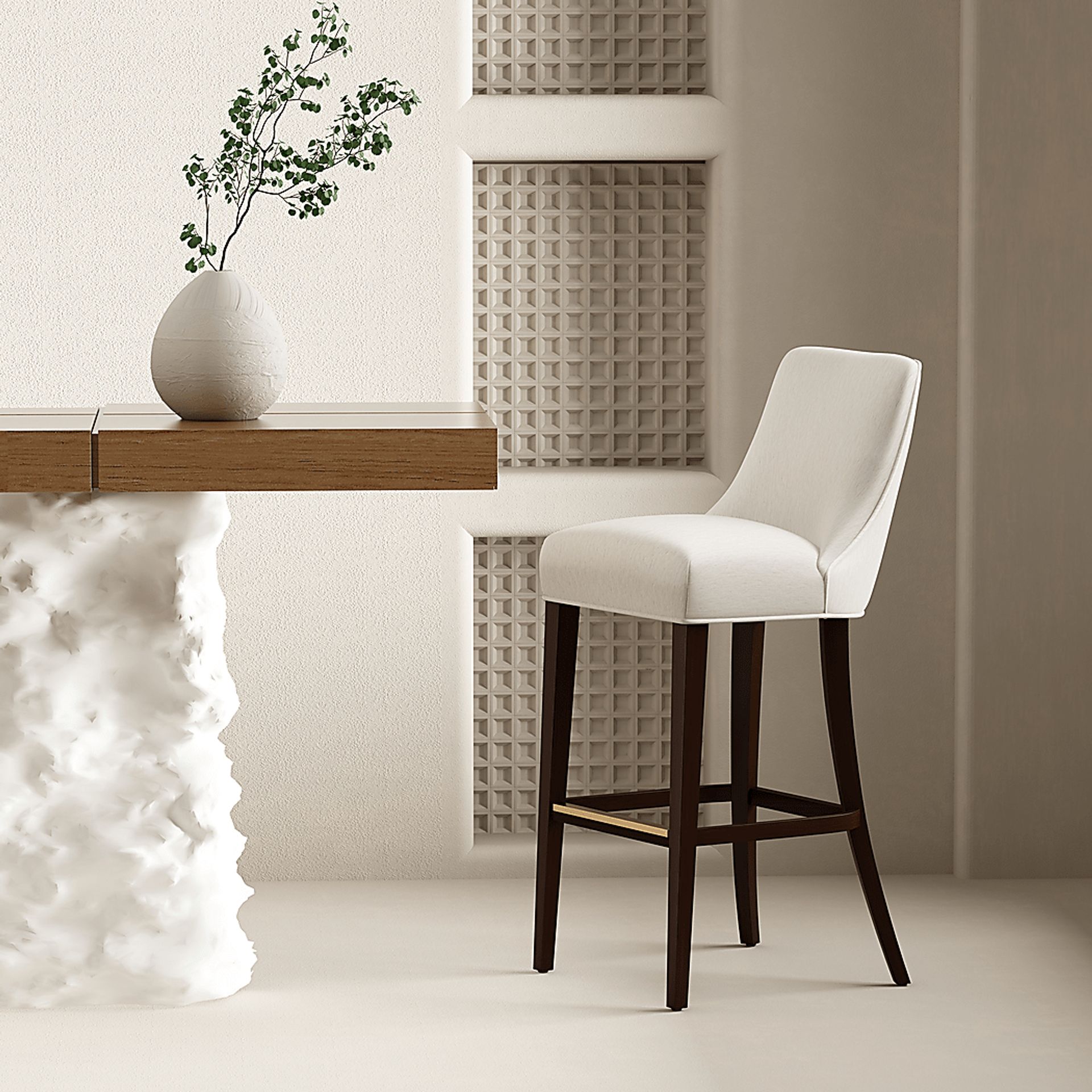 Alpireyen Cream Barstool - Image 2