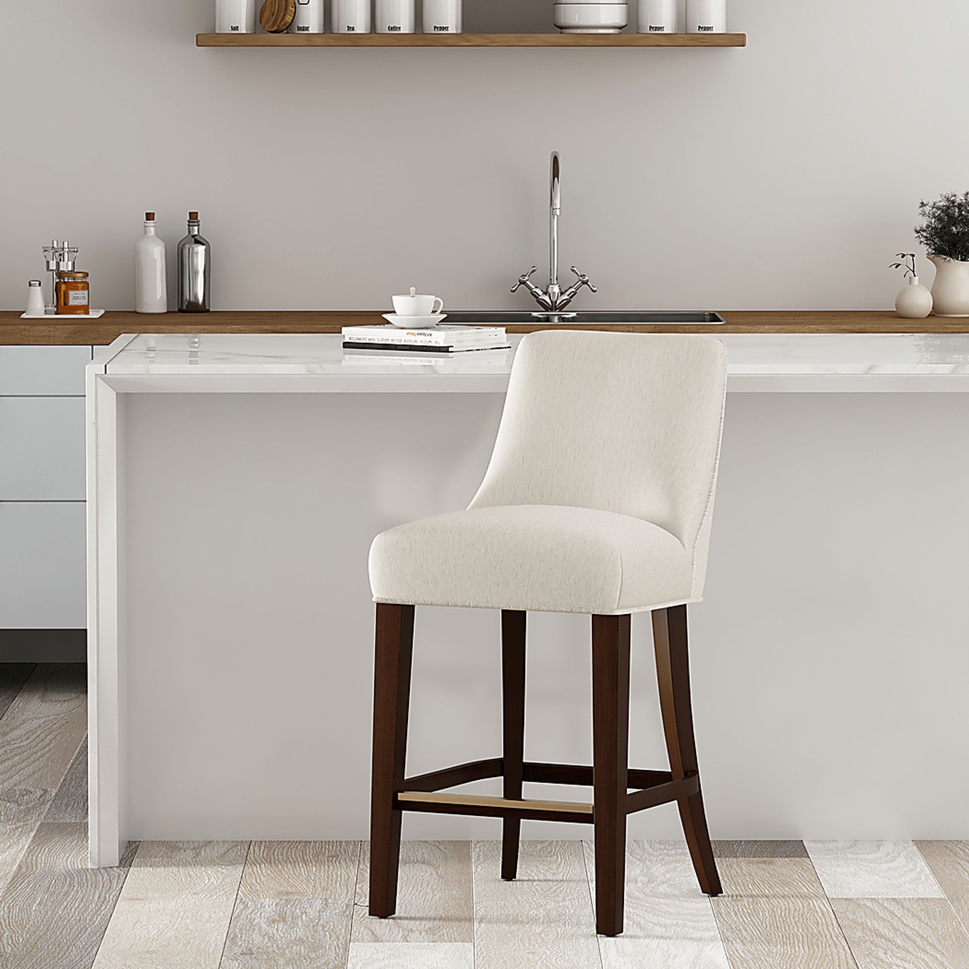 Alpireyen Cream Counter Height Stool - Image 2