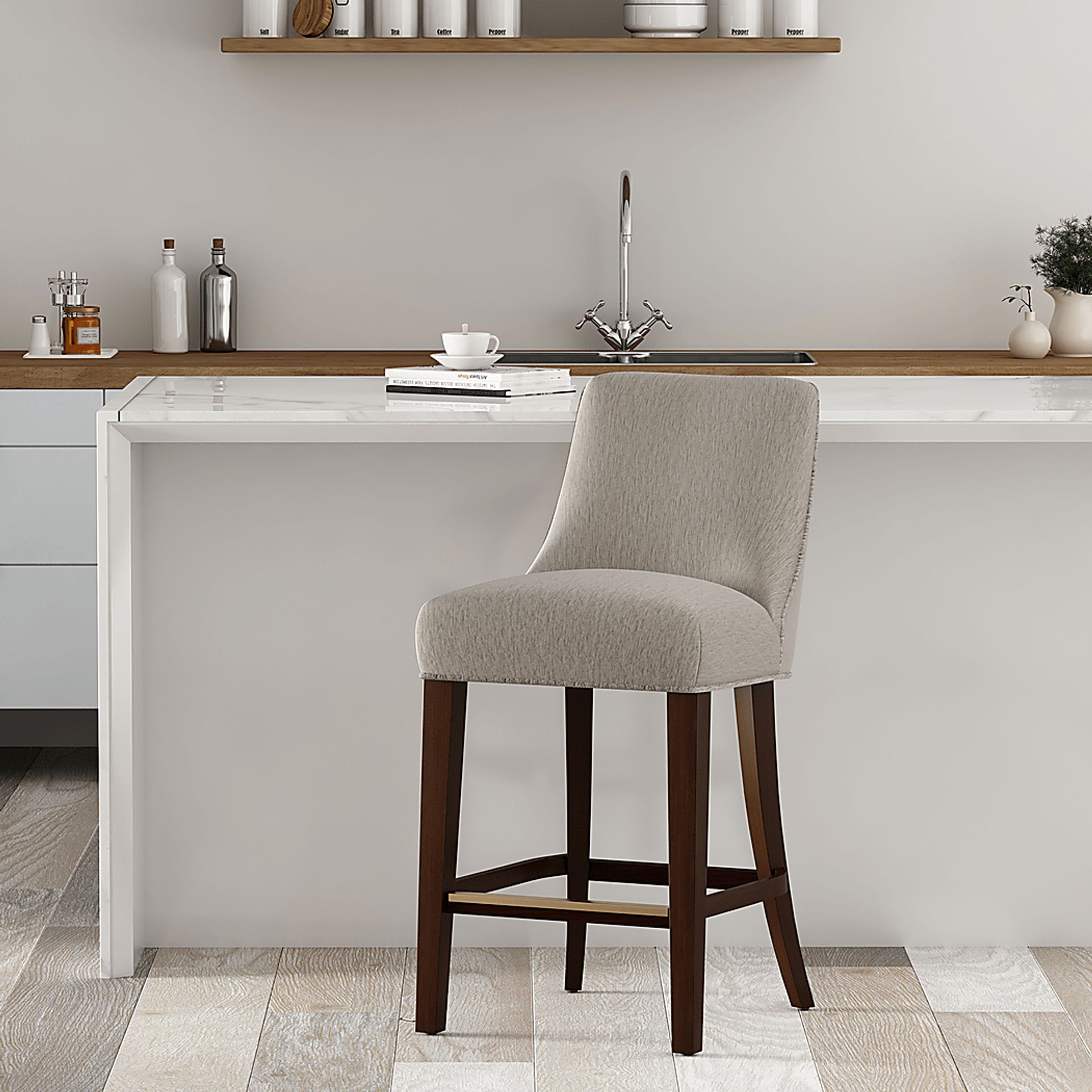 Alpireyen Taupe Counter Height Stool - Image 2