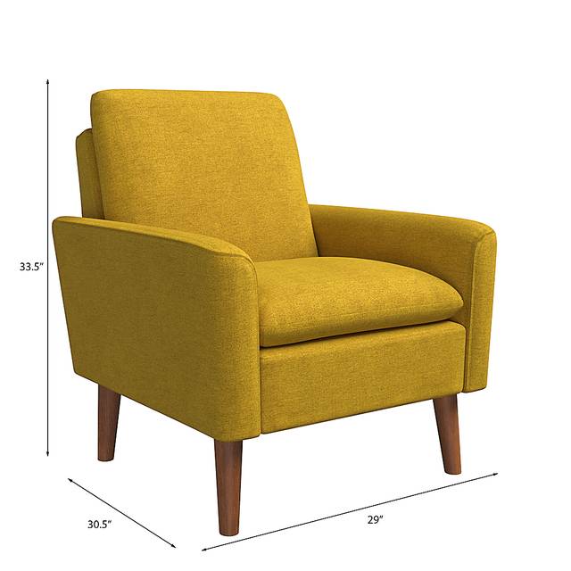 Alran Yellow Accent Chair - Thumbnail - Image 8