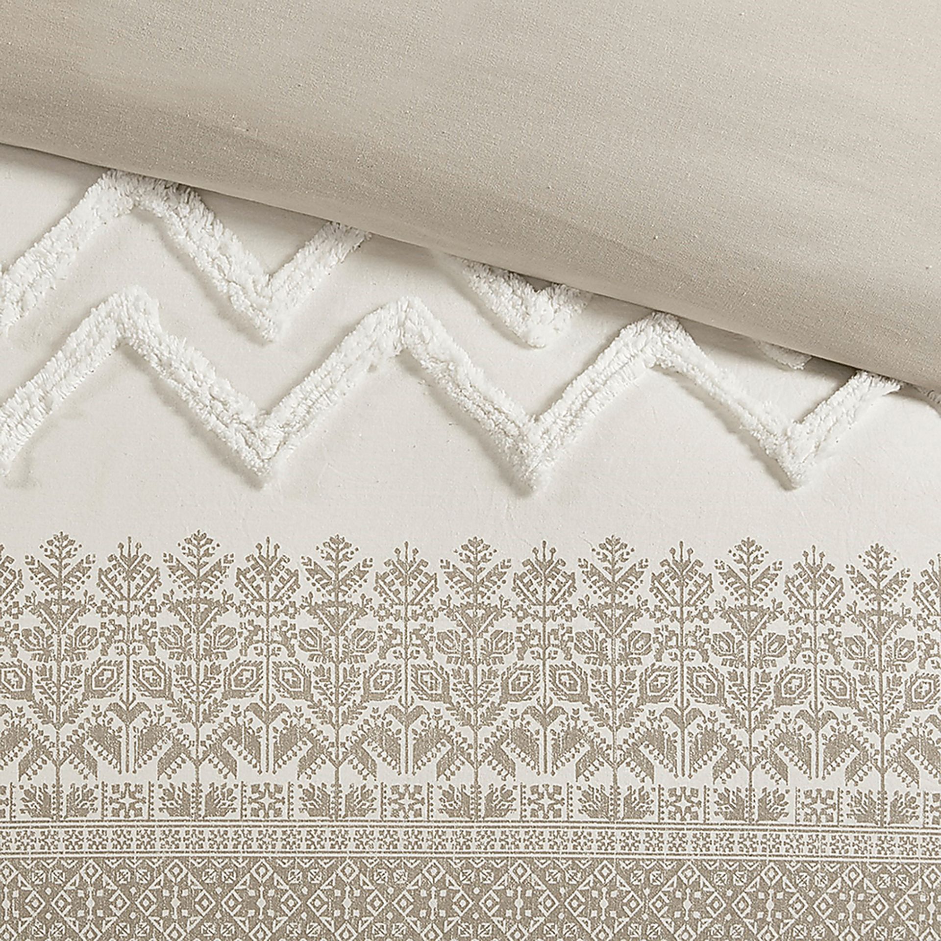 Alren Beige Full/ Queen 3 pc Comforter Set - Image 8