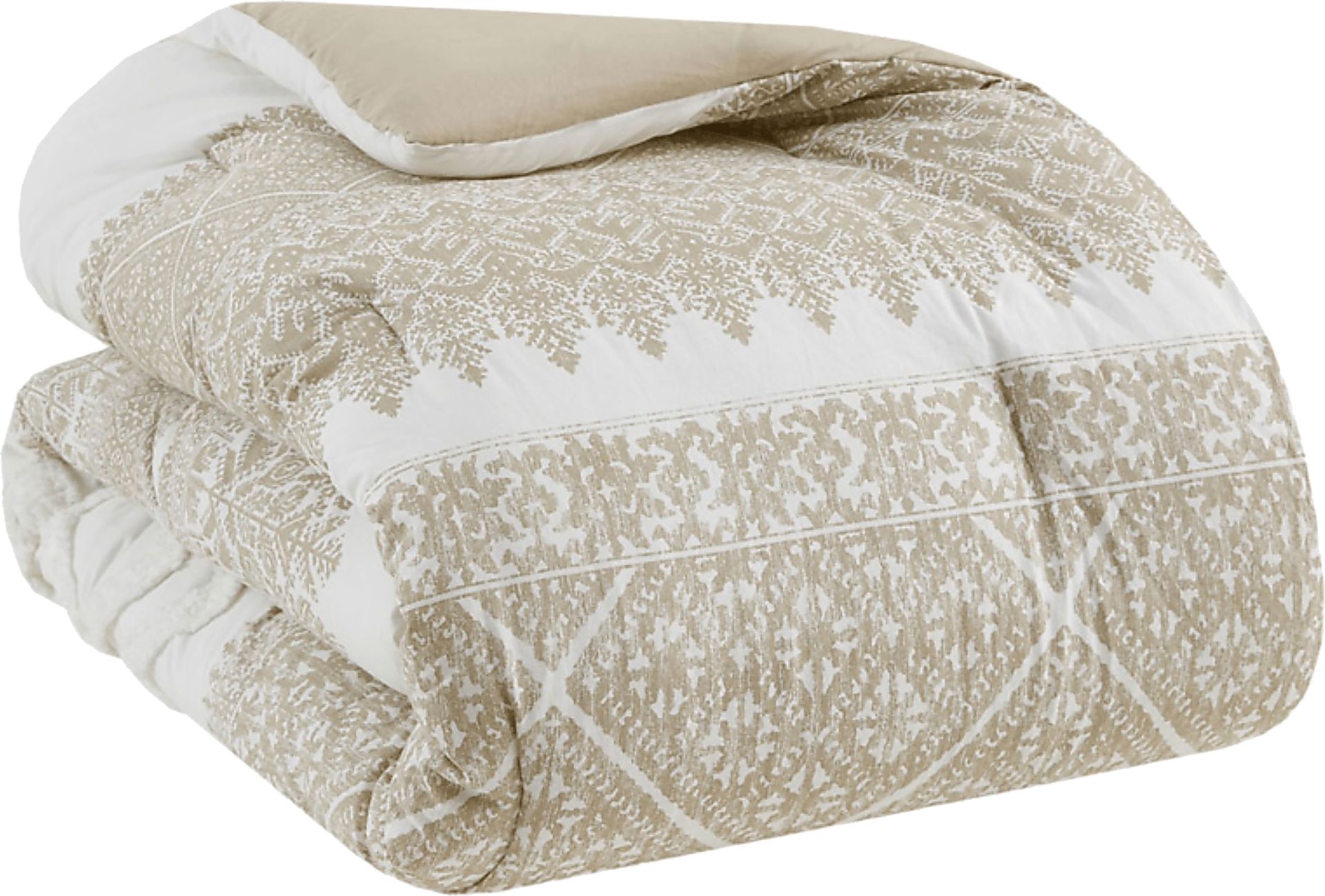 Alren Beige Full/ Queen 3 pc Comforter Set - Image 10
