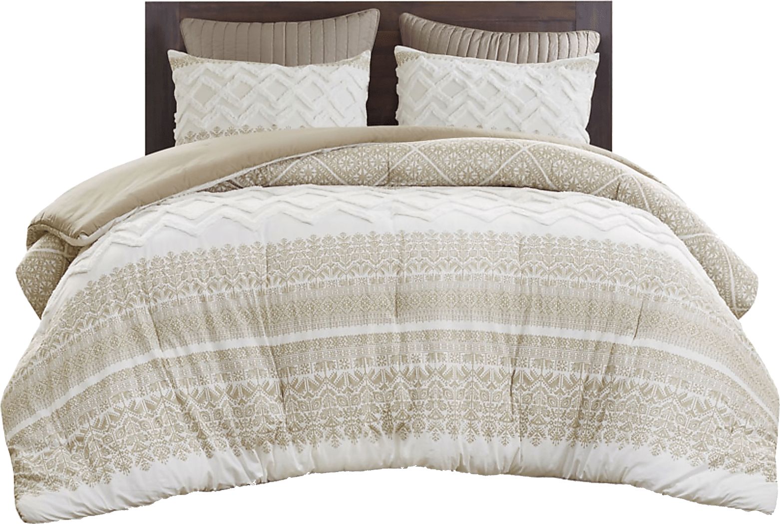 Alren Beige Full/ Queen 3 pc Comforter Set