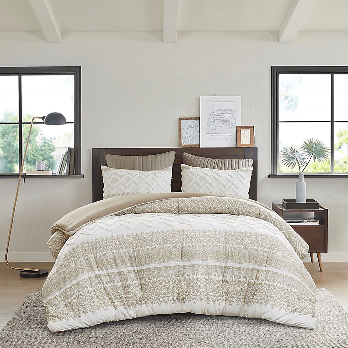Alren Beige 3 Pc King Comforter Set | Rooms To Go