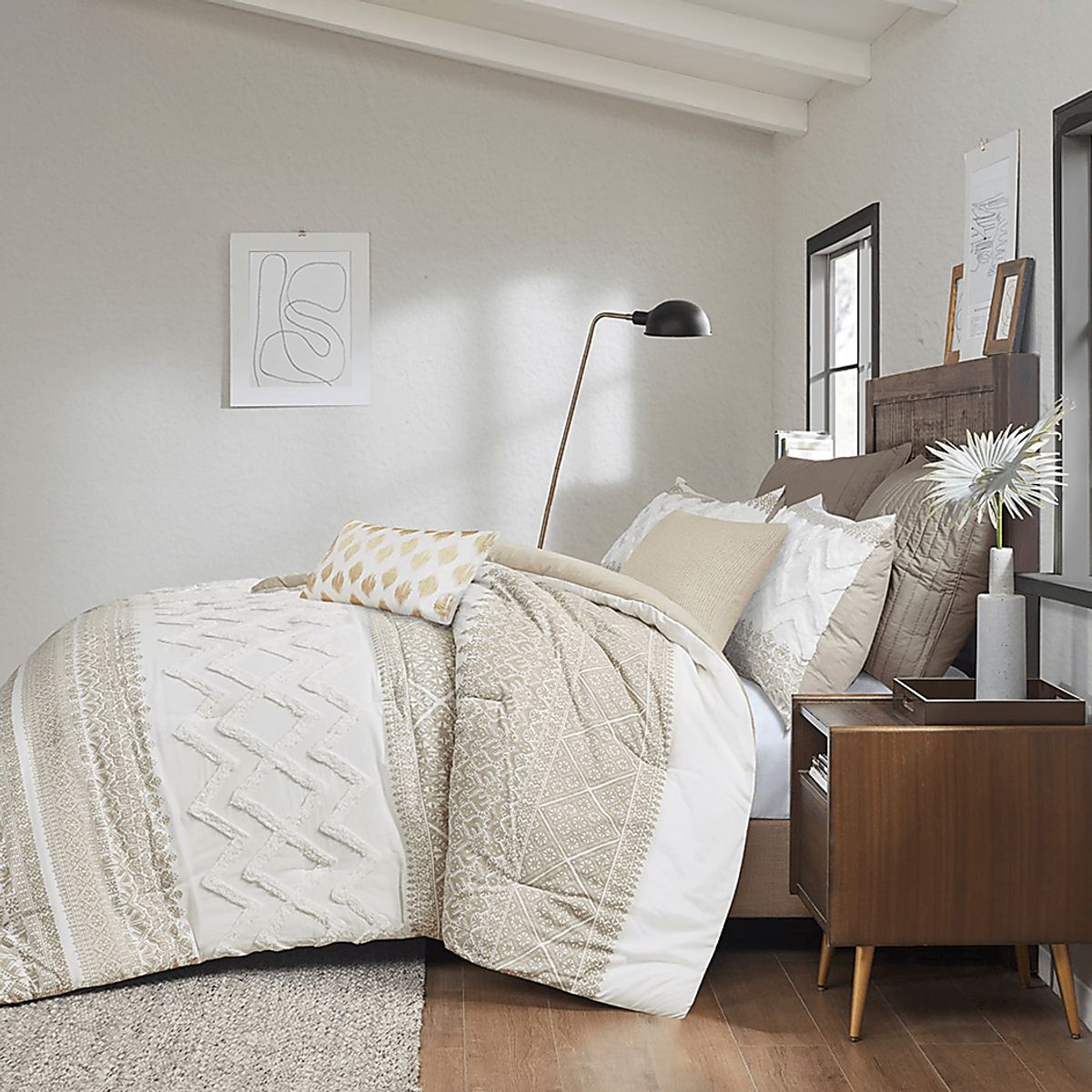 Alren Beige 3 Pc King Comforter Set | Rooms To Go