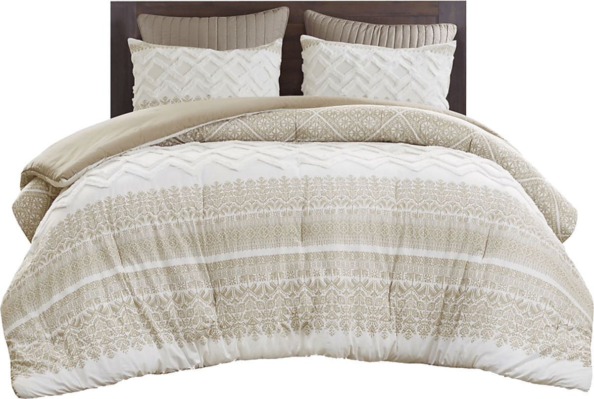Alren Beige 3 Pc King Comforter Set | Rooms To Go