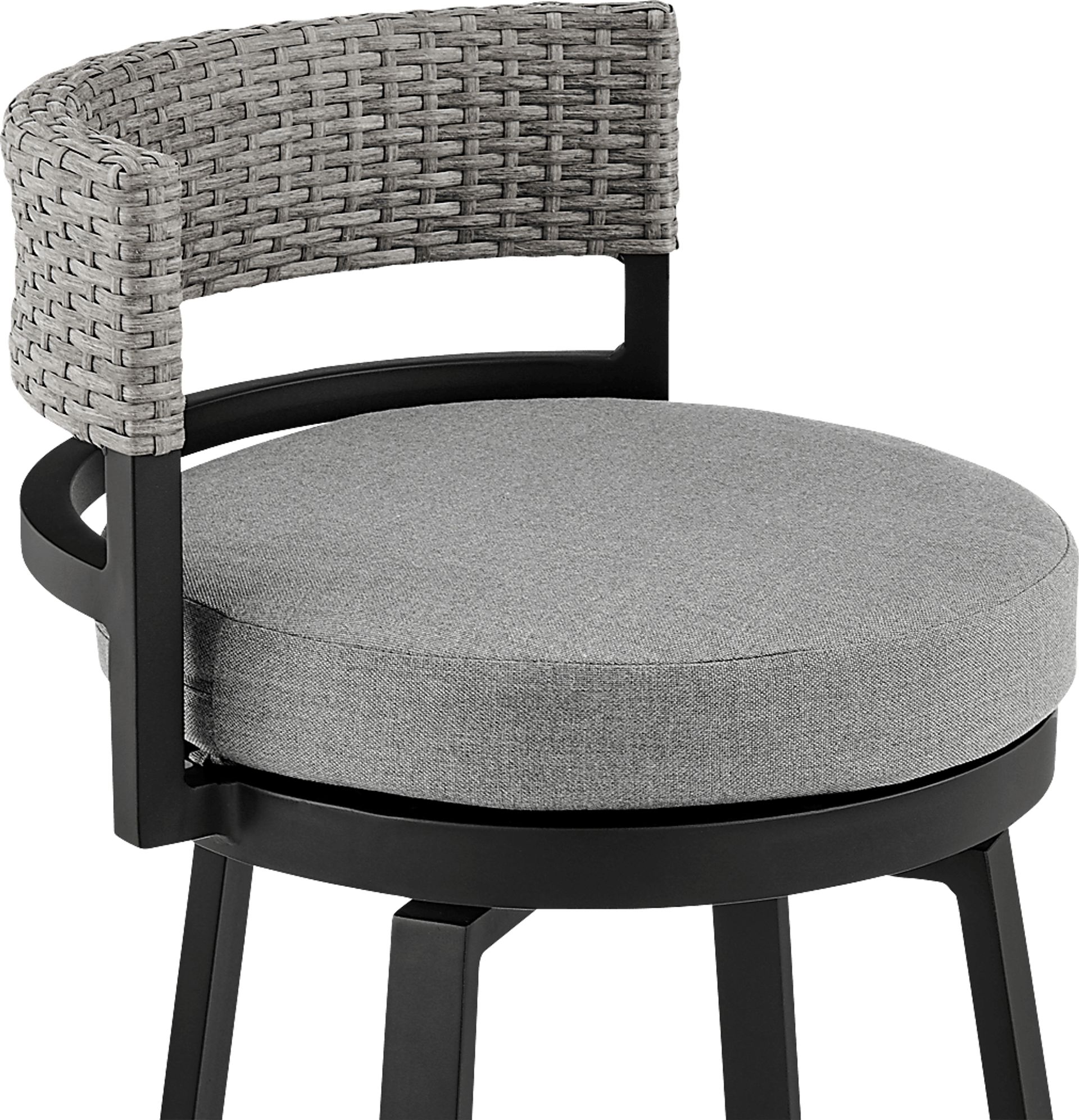 Outdoor Alresford Black Swivel Barstool - Image 6