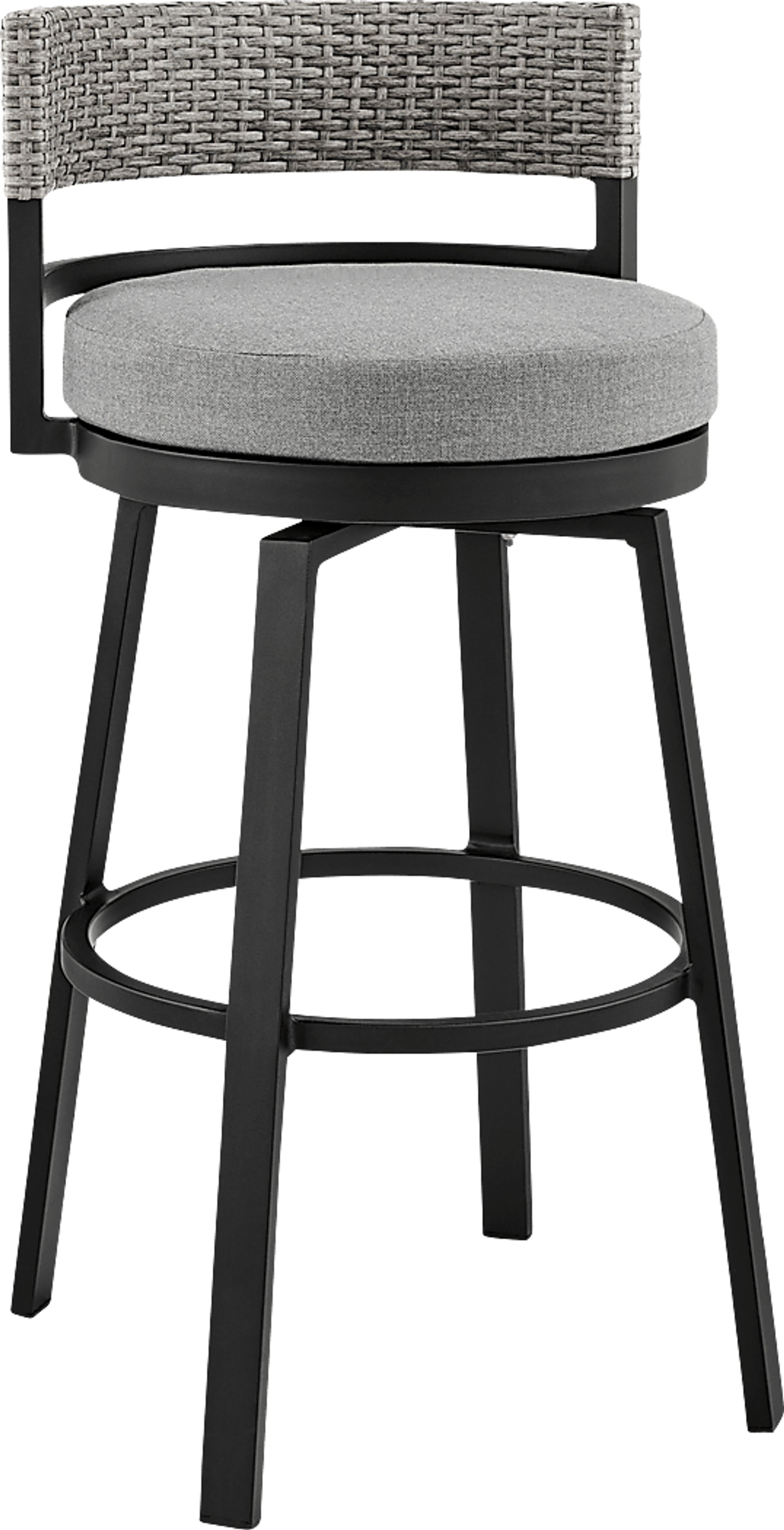 Outdoor Alresford Black Swivel Barstool - Image 1