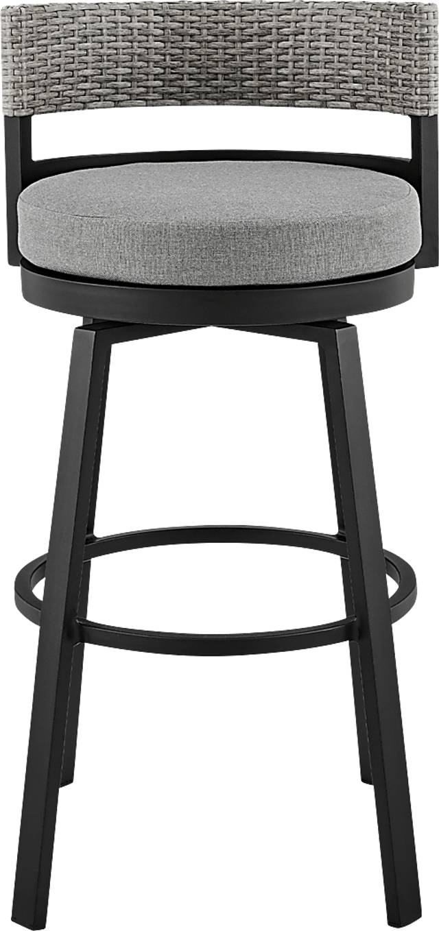 Outdoor Alresford Black Swivel Counter Stool - Thumbnail - Image 2