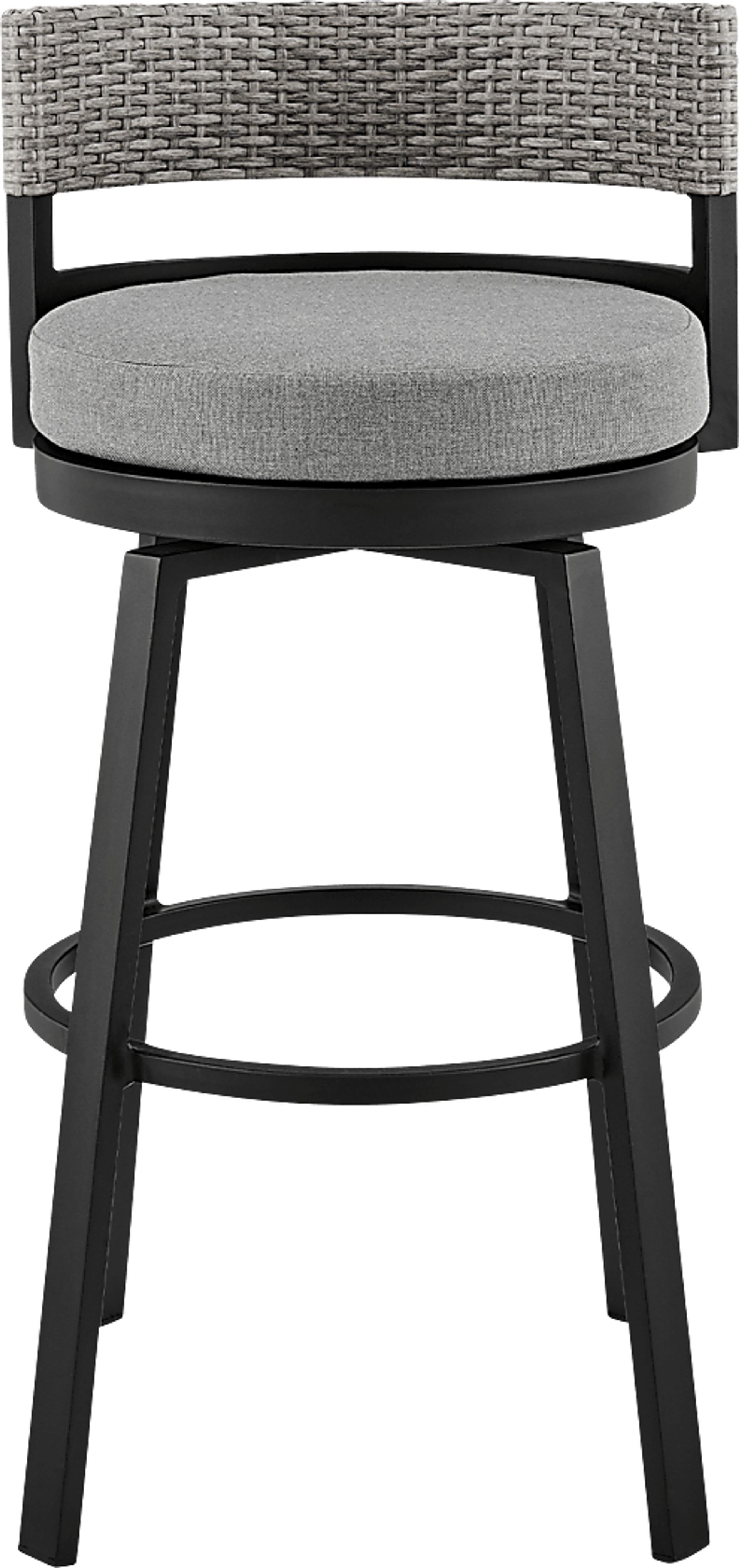Outdoor Alresford Black Swivel Counter Stool - Image 2