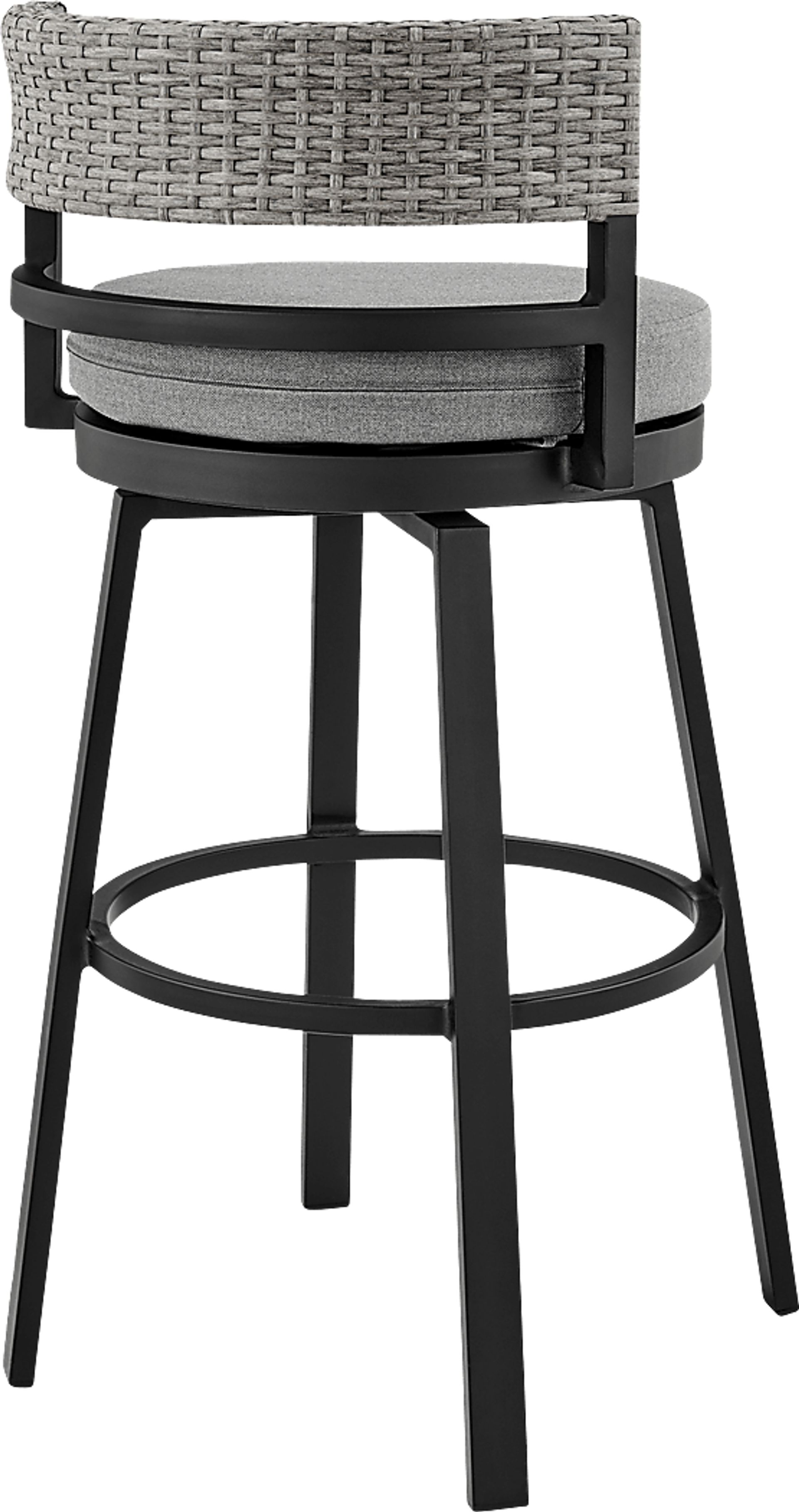 Outdoor Alresford Black Swivel Counter Stool - Image 4
