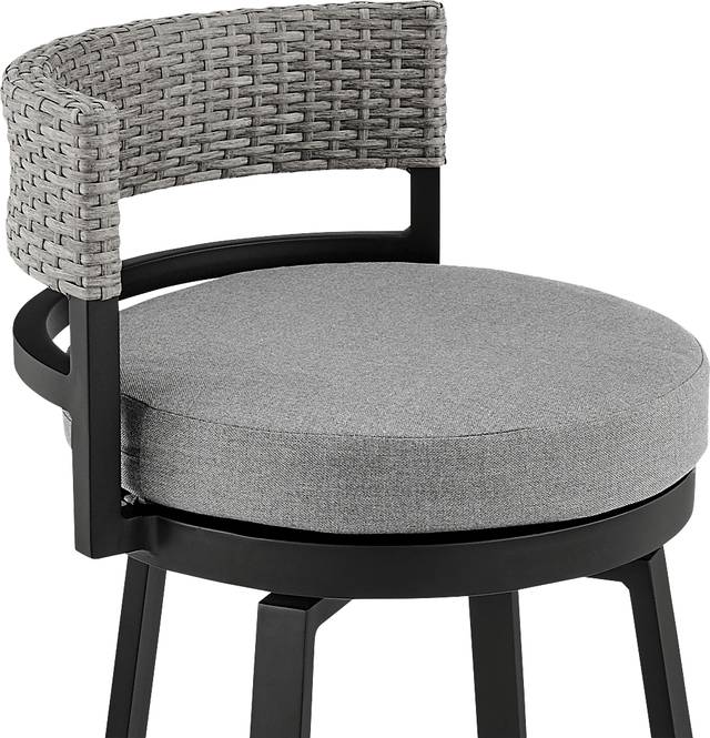 Outdoor Alresford Black Swivel Counter Stool - Thumbnail - Image 6