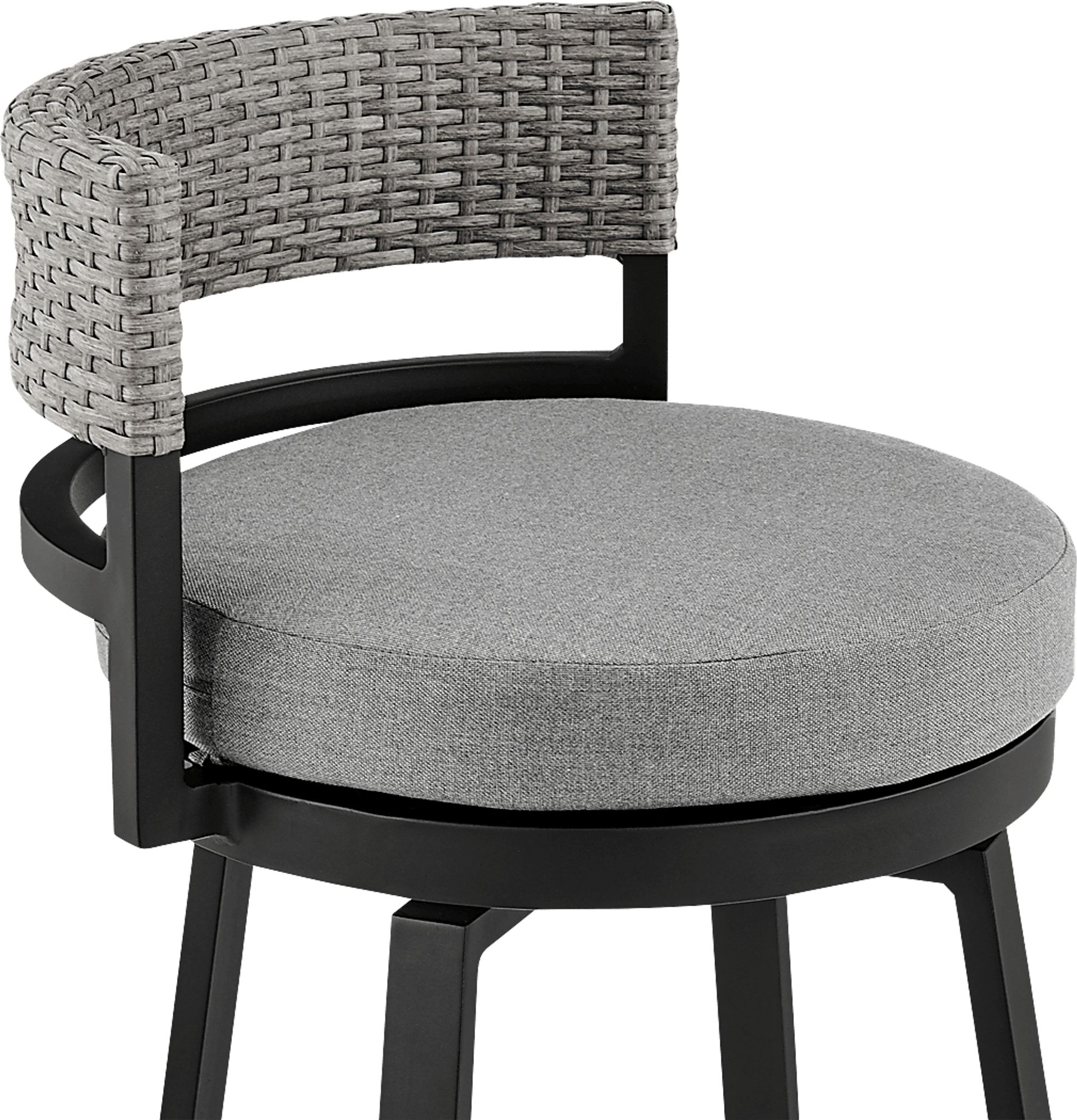 Outdoor Alresford Black Swivel Counter Stool - Image 6