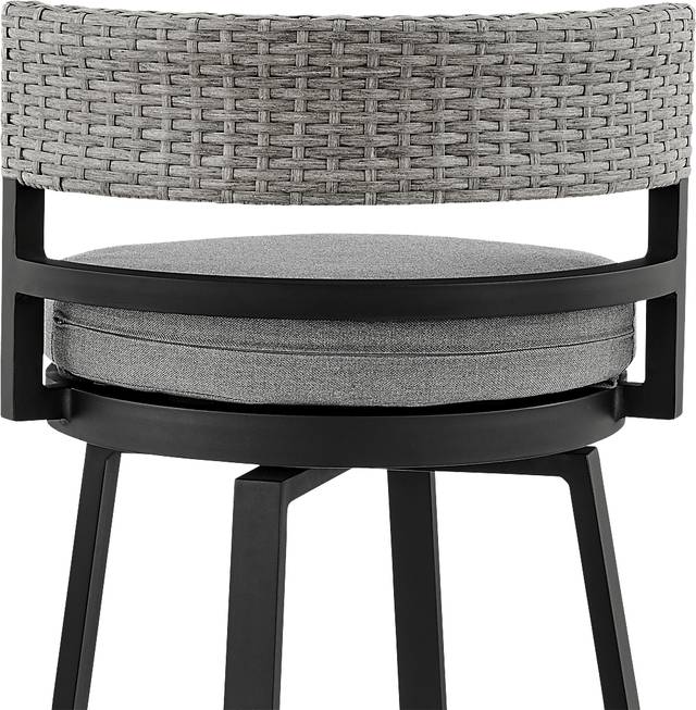 Outdoor Alresford Black Swivel Counter Stool - Thumbnail - Image 7