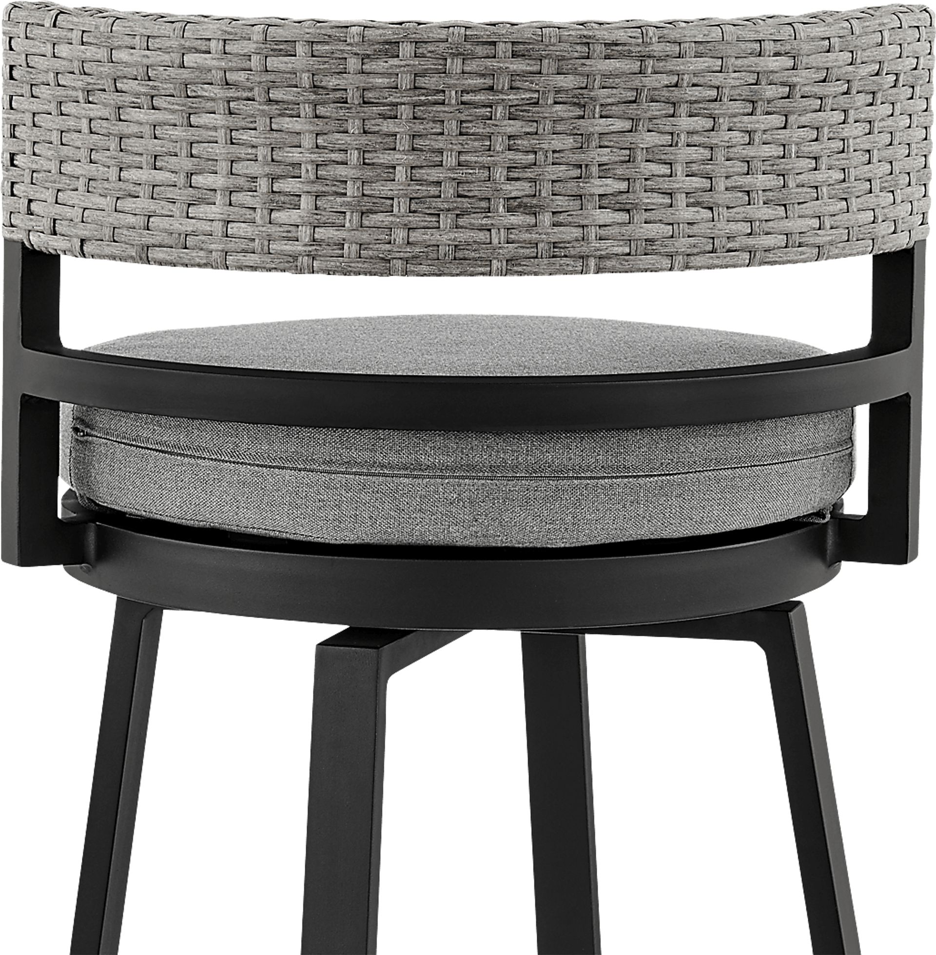 Outdoor Alresford Black Swivel Counter Stool - Image 7