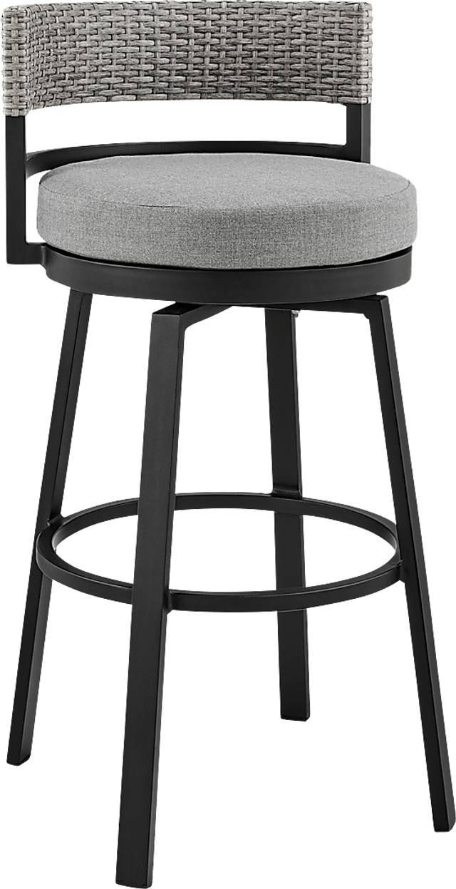 Outdoor Alresford Black Swivel Counter Stool - Thumbnail - Image 1