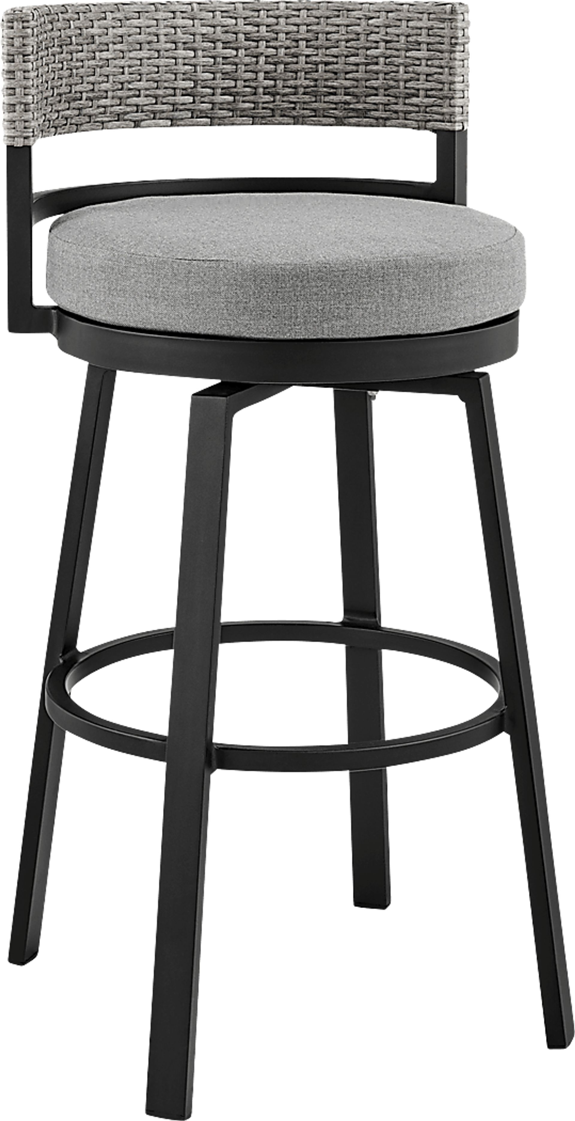 Outdoor Alresford Black Swivel Counter Stool - Image 1