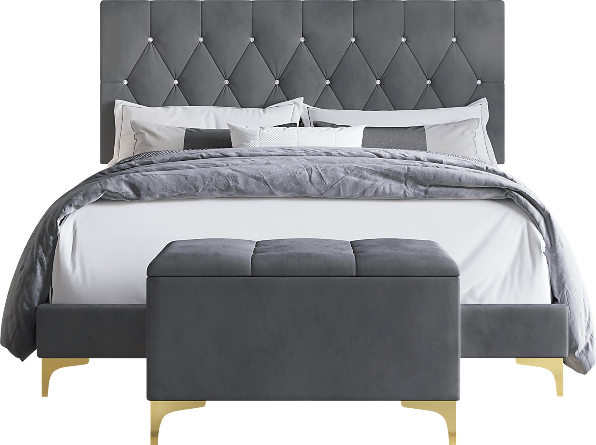 Alresford Gray Queen Bed with Bench - Image 3