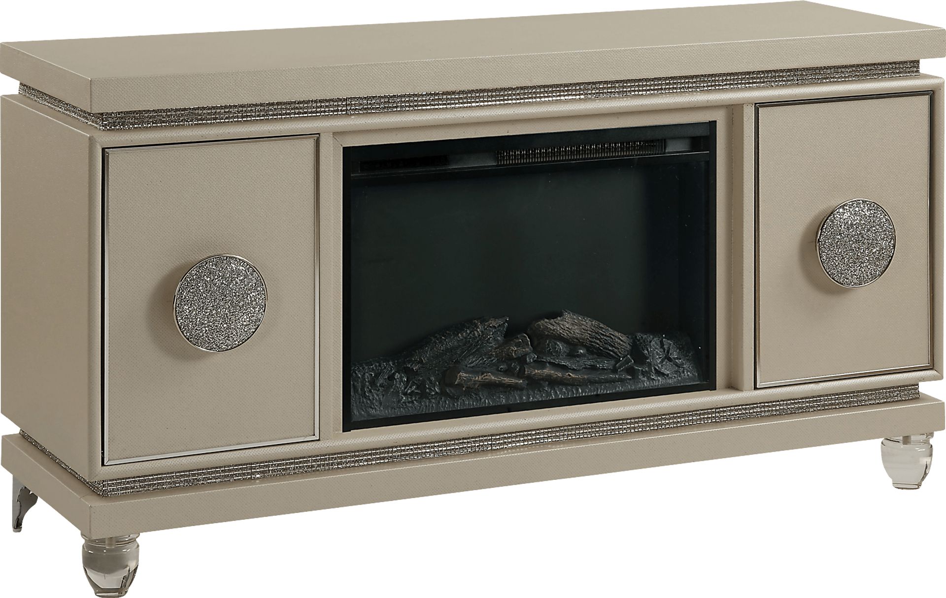 Alreva Ivory 50 in. Console, With Electric Fireplace - Image 1
