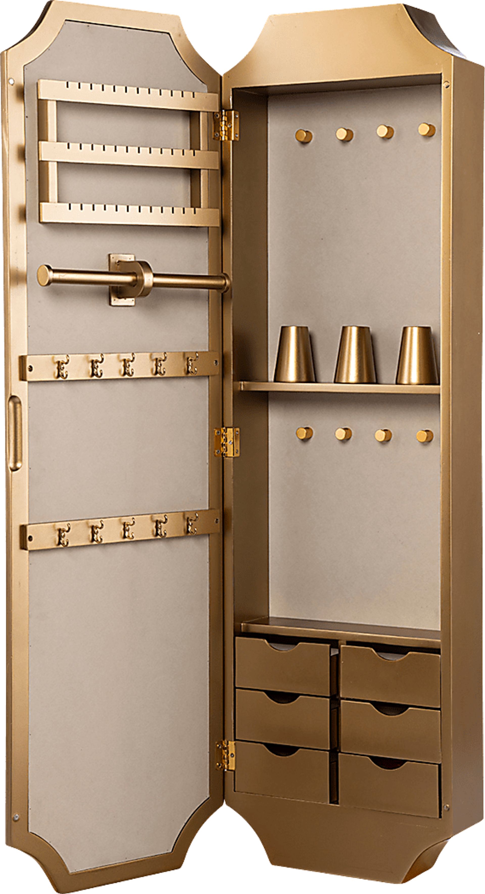 Alricks Gold Jewelry Armoire - Image 2