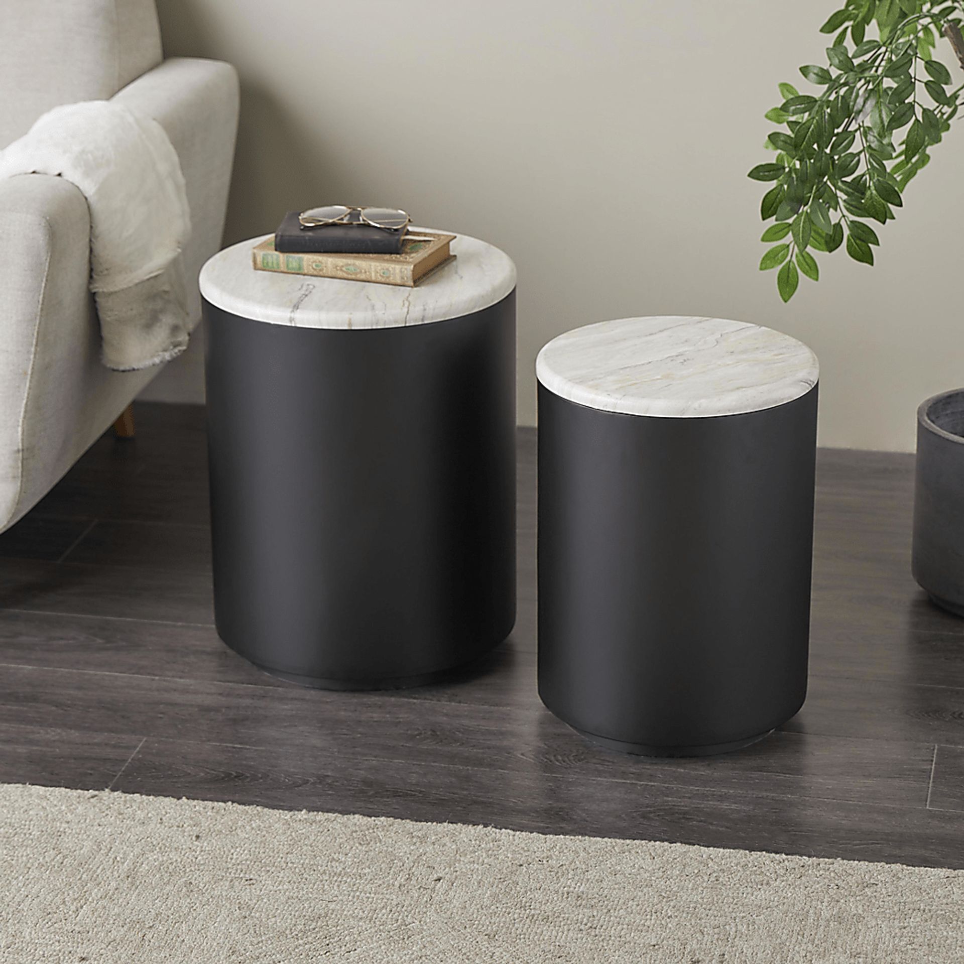 Alrin Black Nesting Table, Set of 2 - Image 2