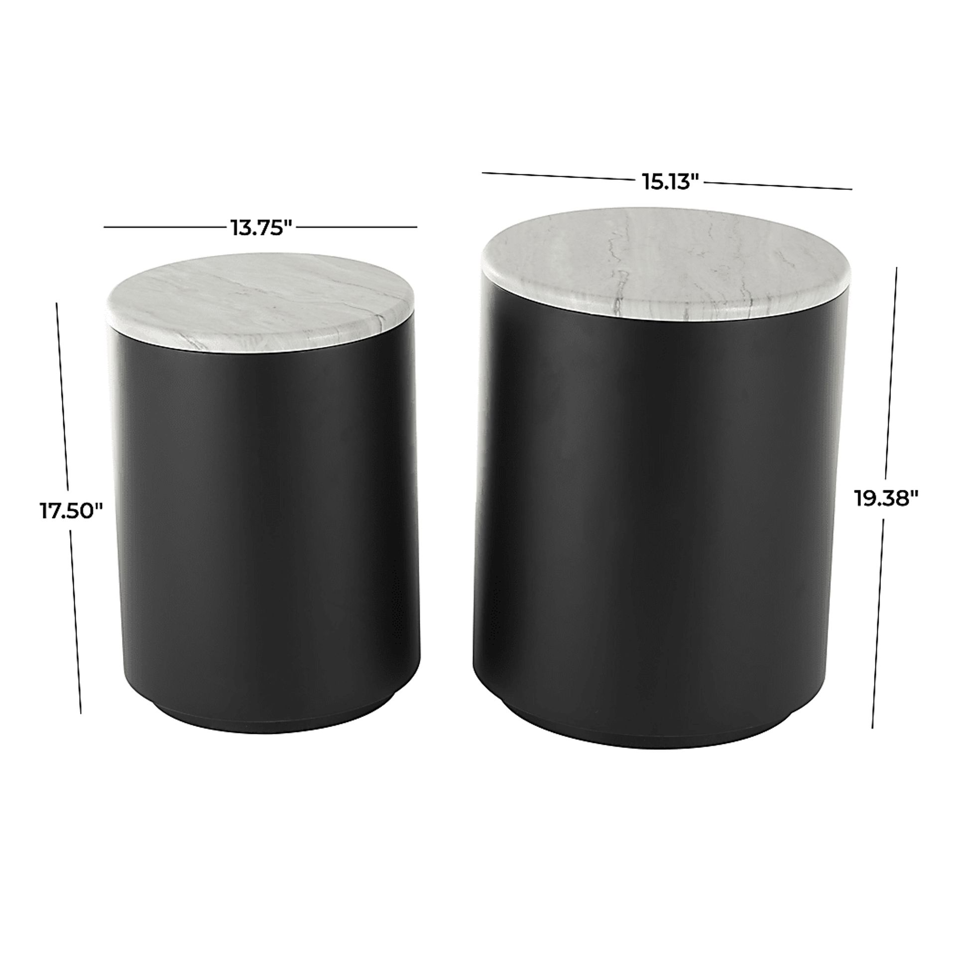 Alrin Black Nesting Table, Set of 2 - Image 7