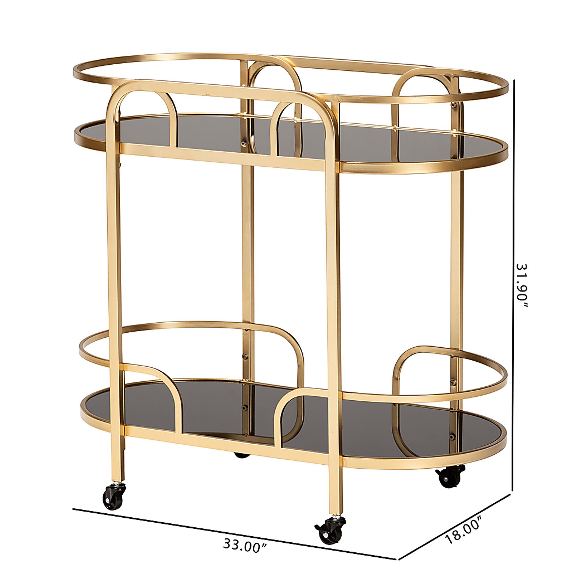 Alrose Gold Bar Cart - Image 8