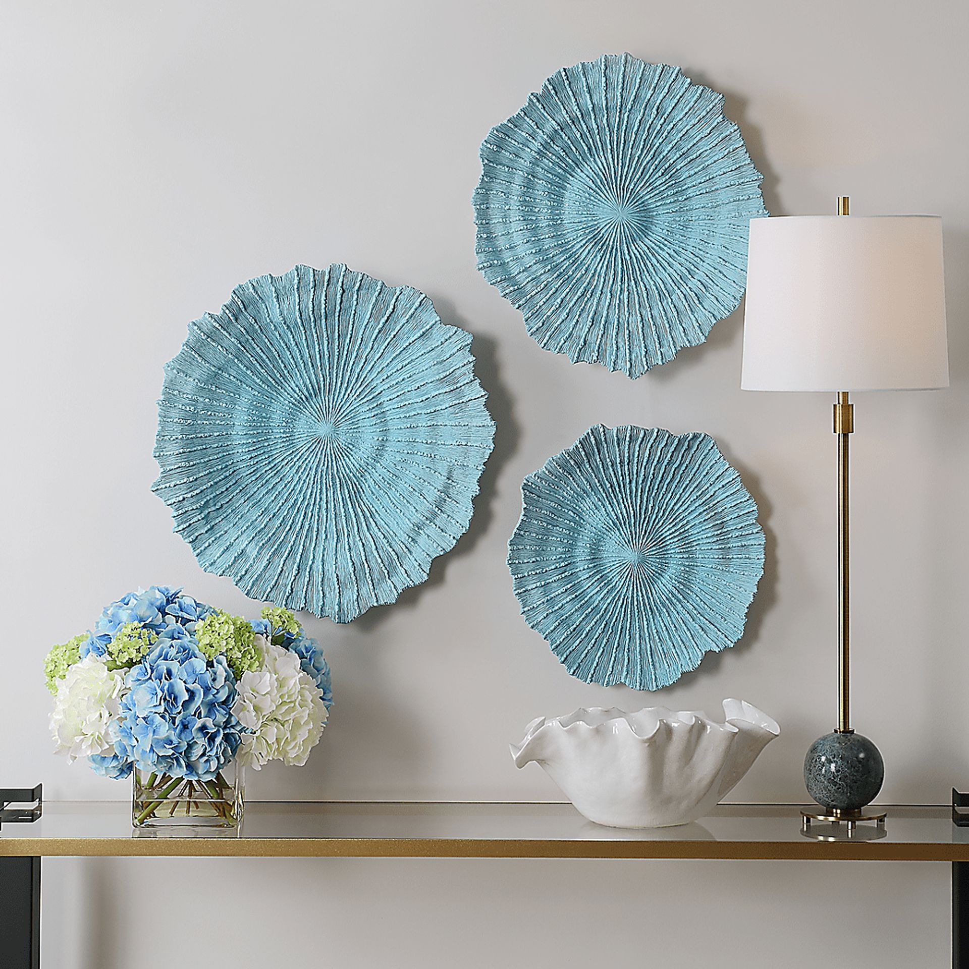 Alsa Blue Wall Decor, Set of 3 - Image 2