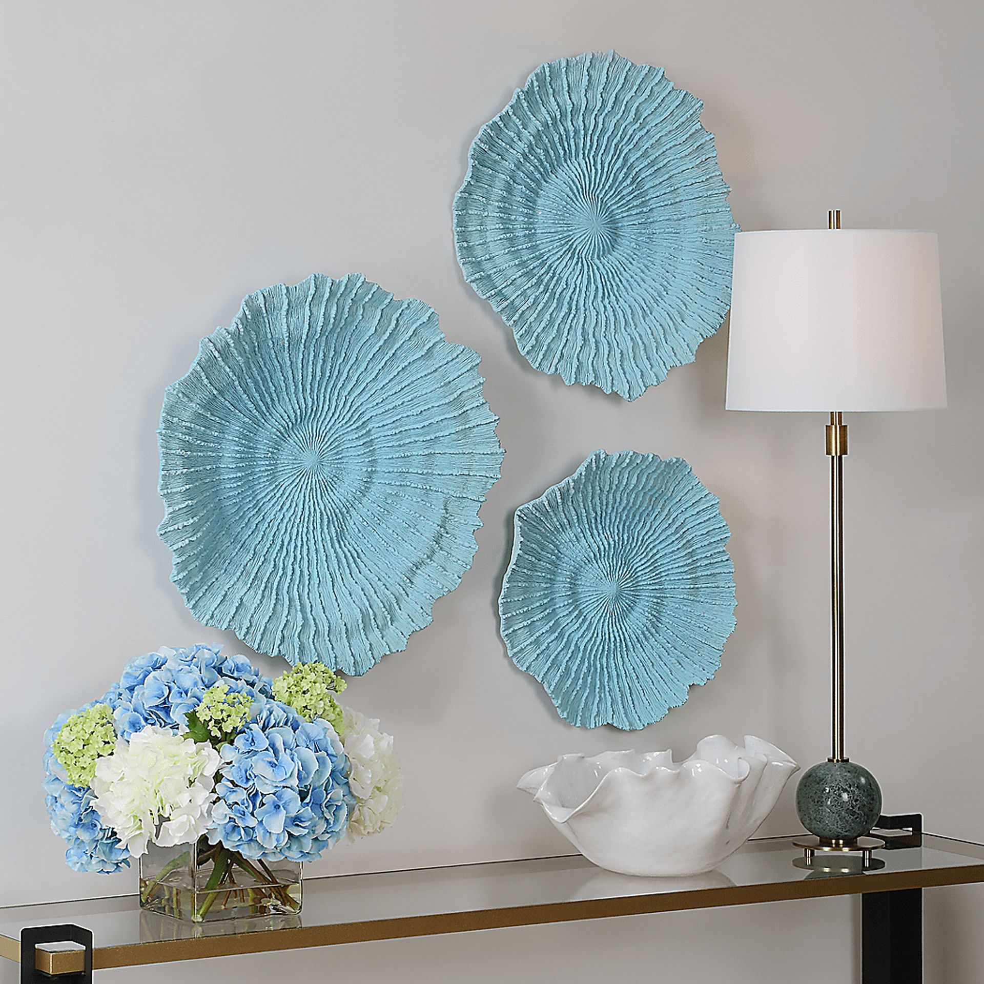 Alsa Blue Wall Decor, Set of 3 - Image 3