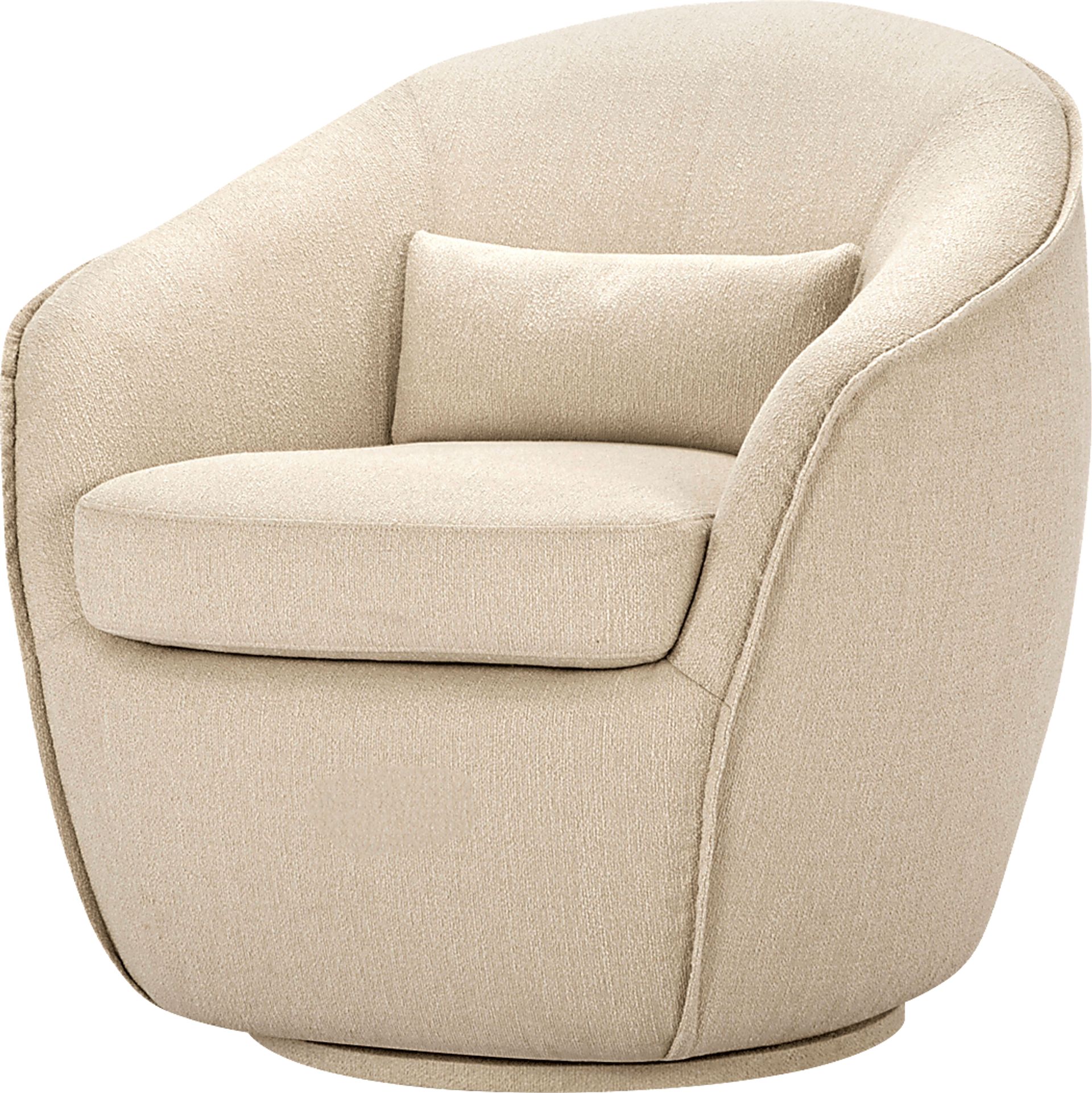 Alsoft Beige Swivel Accent Chair - Image 1
