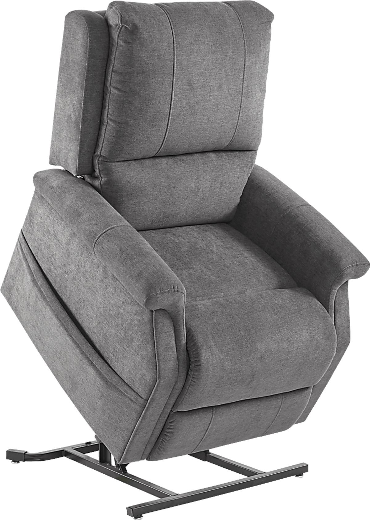 Alston Gray Polyester Fabric Power Recliner | Rooms to Go