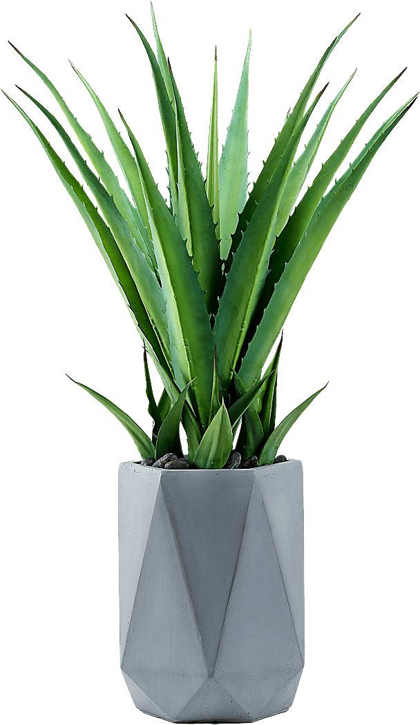 Altera Green 42 in. Artificial Succulent in Gray Planter