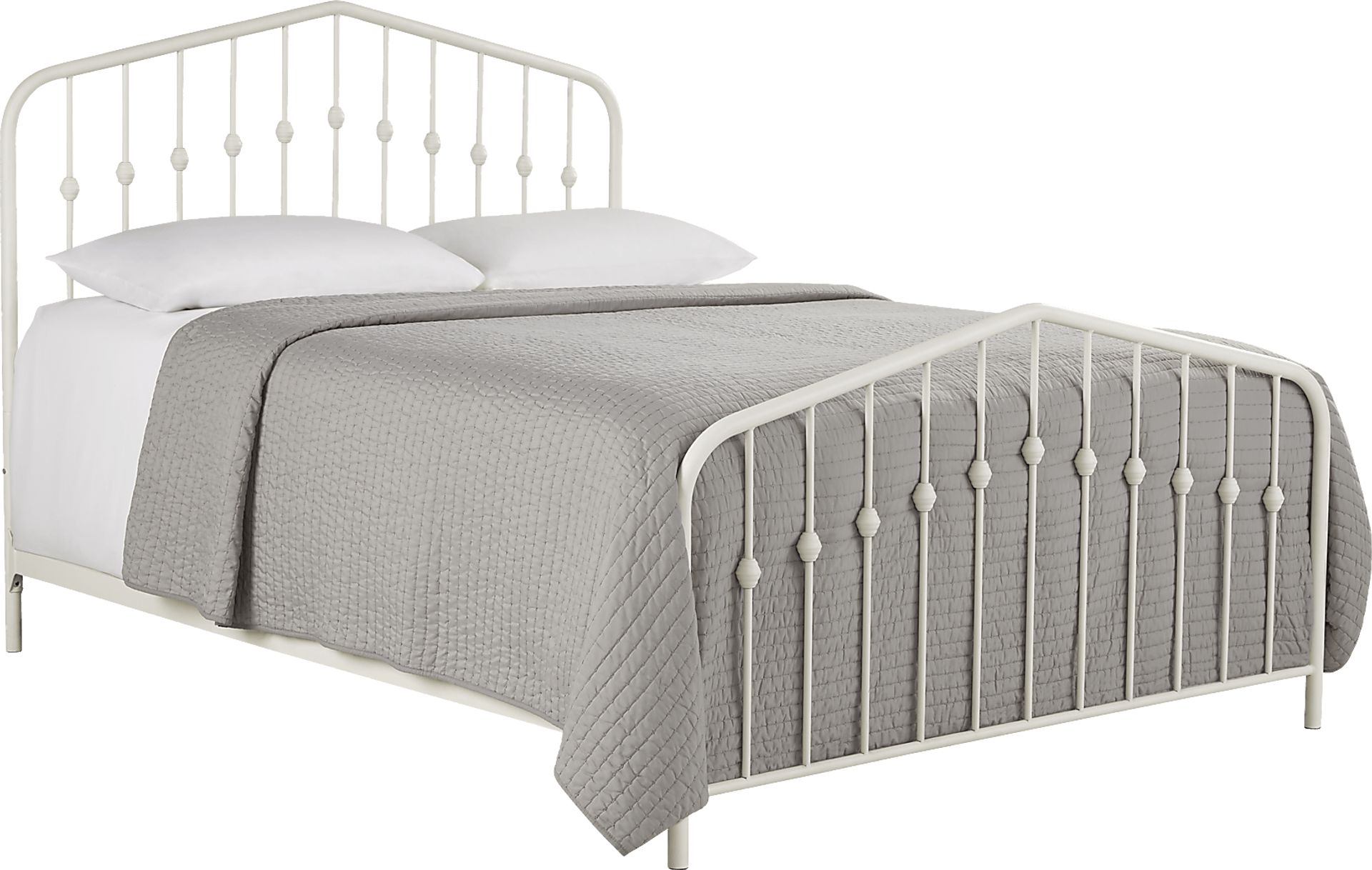 Althea White King Metal Bed - Image 1