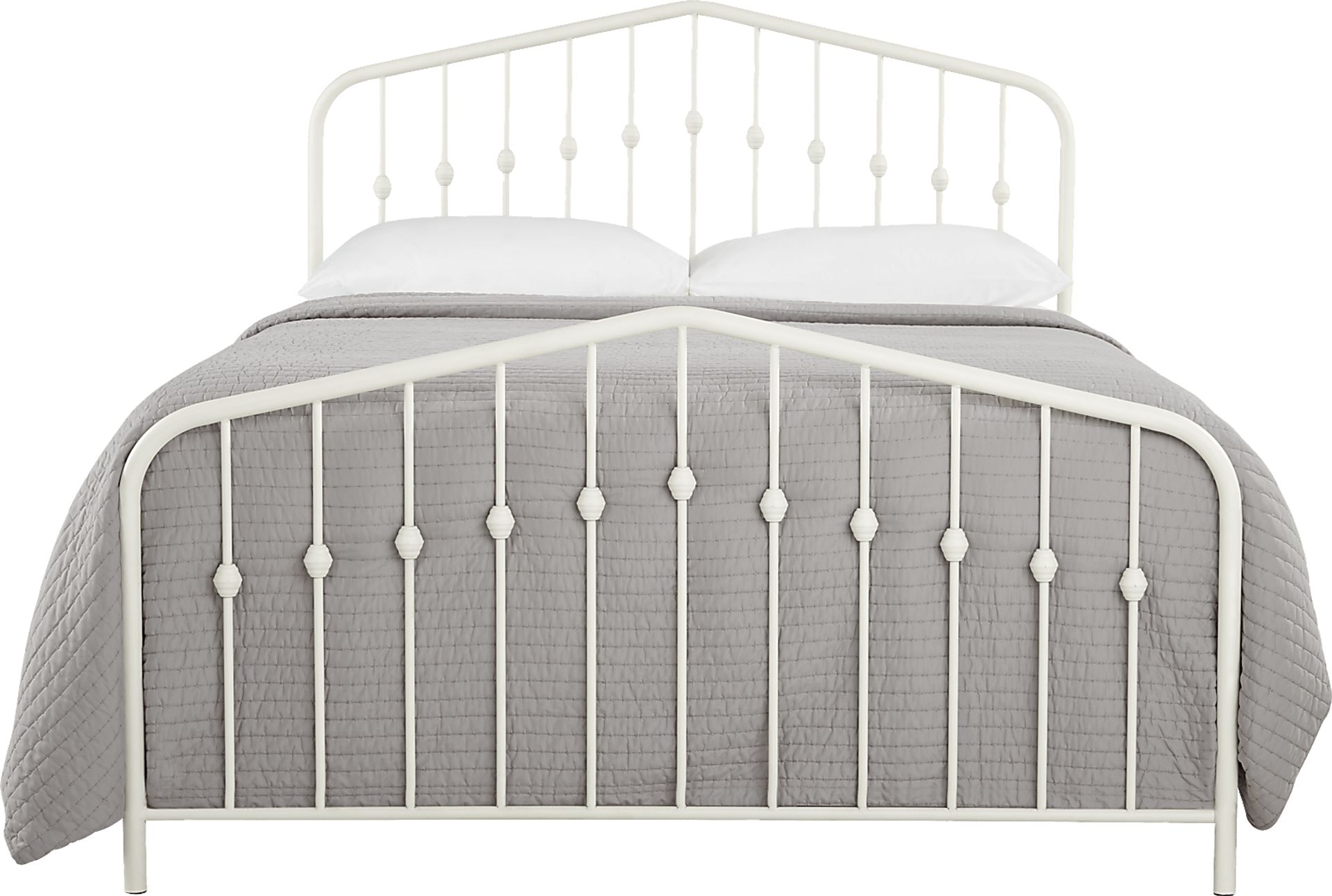Althea White Queen Metal Bed - Image 2