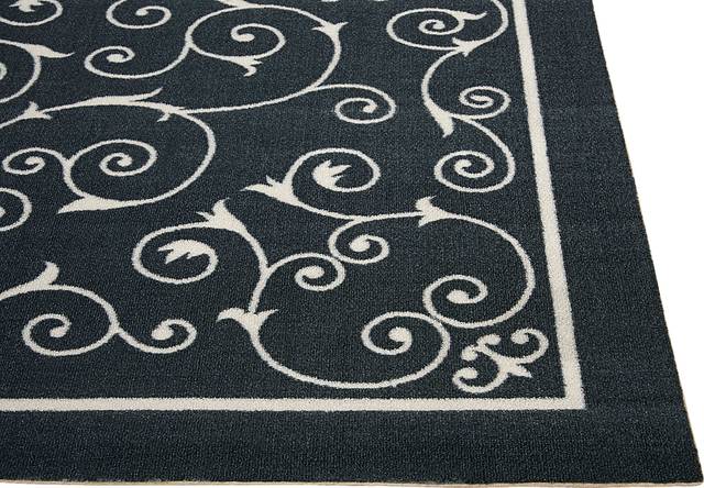 Althera Black 5' x 8' Indoor/Outdoor Rug - Thumbnail - Image 4