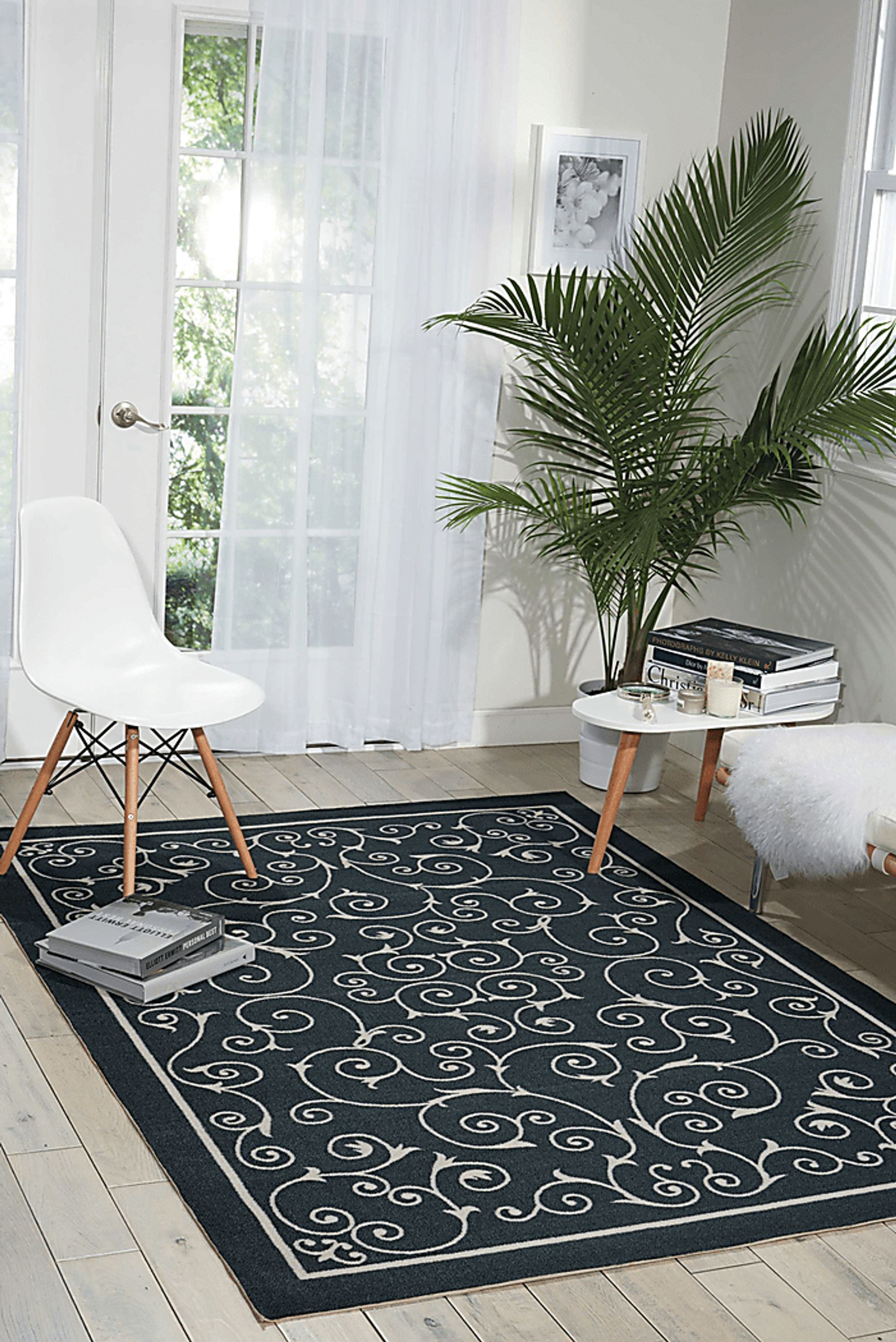 Althera Black 5' x 8' Indoor/Outdoor Rug - Image 5