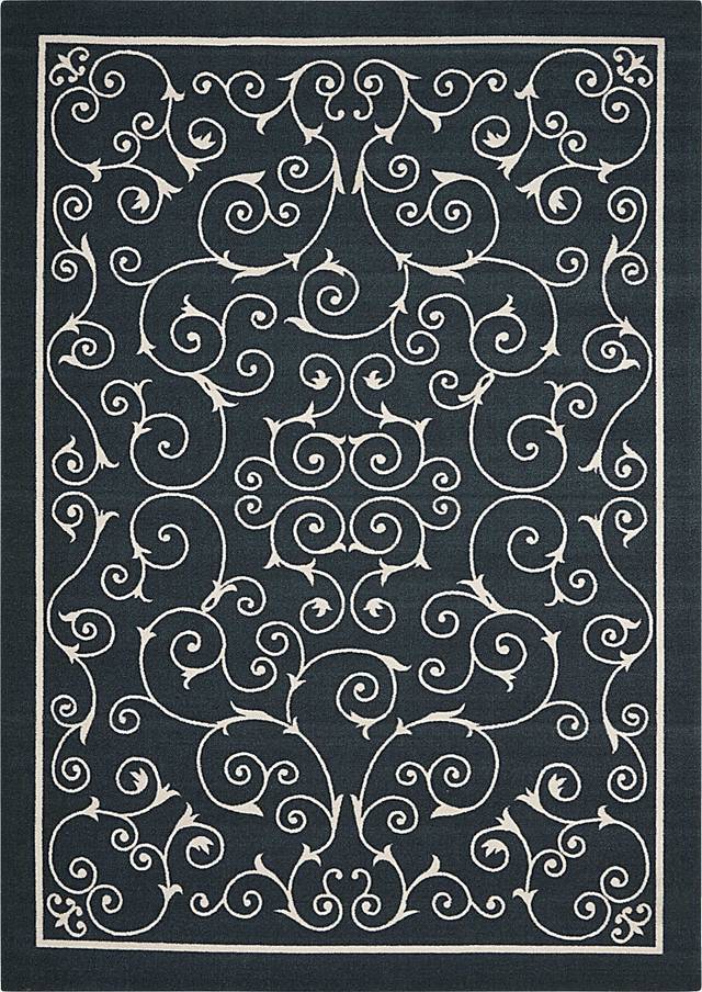 Althera Black 8' x 11' Indoor/Outdoor Rug - Thumbnail - Image 1