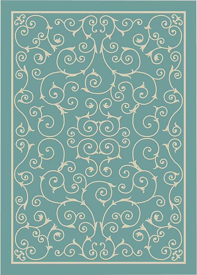Althera Light Blue 5' x 8' Indoor/Outdoor Rug - Thumbnail - Image 1