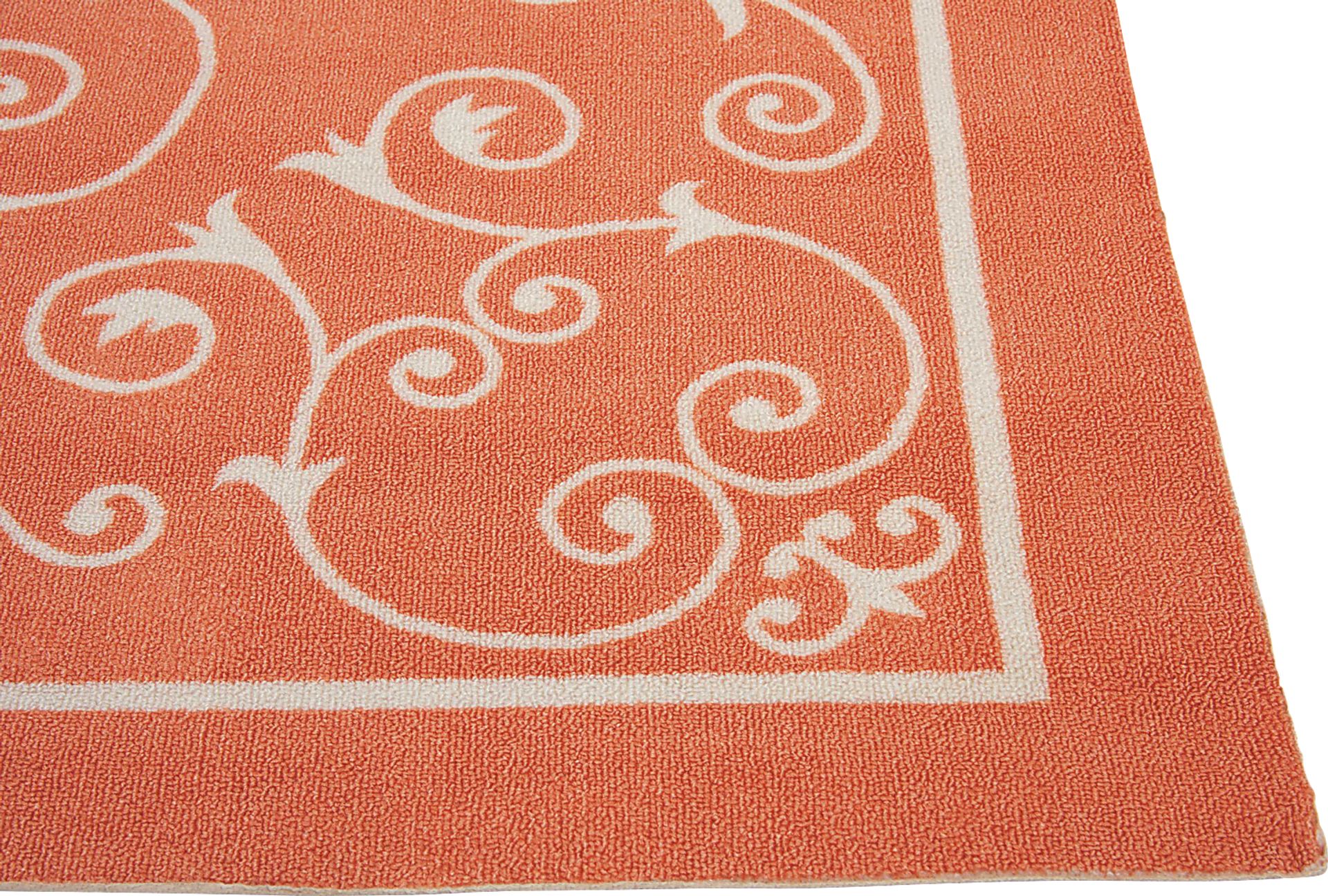 Althera Orange 5' x 8' Indoor/Outdoor Rug - Image 4