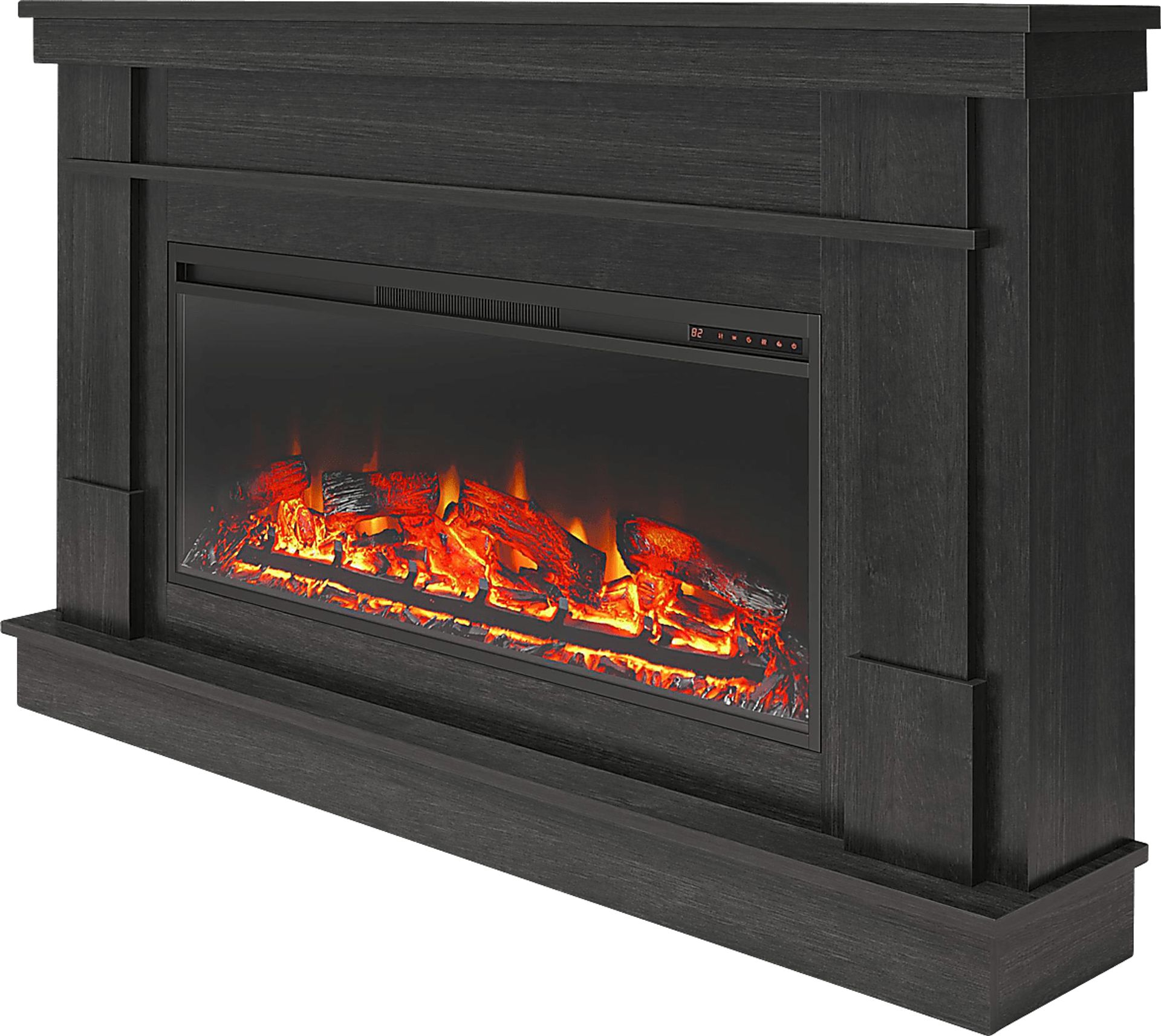 Altilde Dark Gray 64 in. Console with Electric Fireplace - Image 4