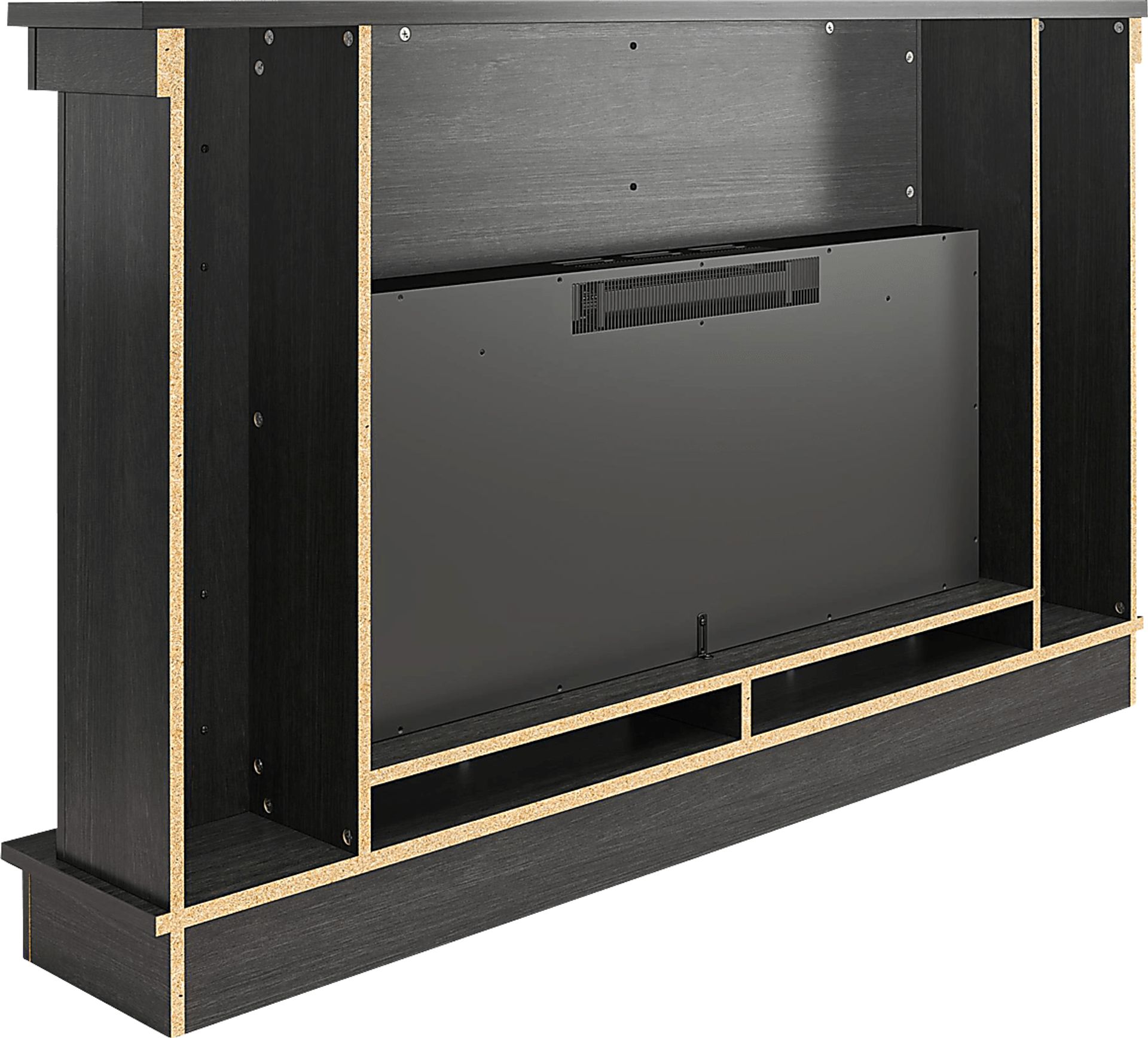Altilde Dark Gray 64 in. Console with Electric Fireplace - Image 8