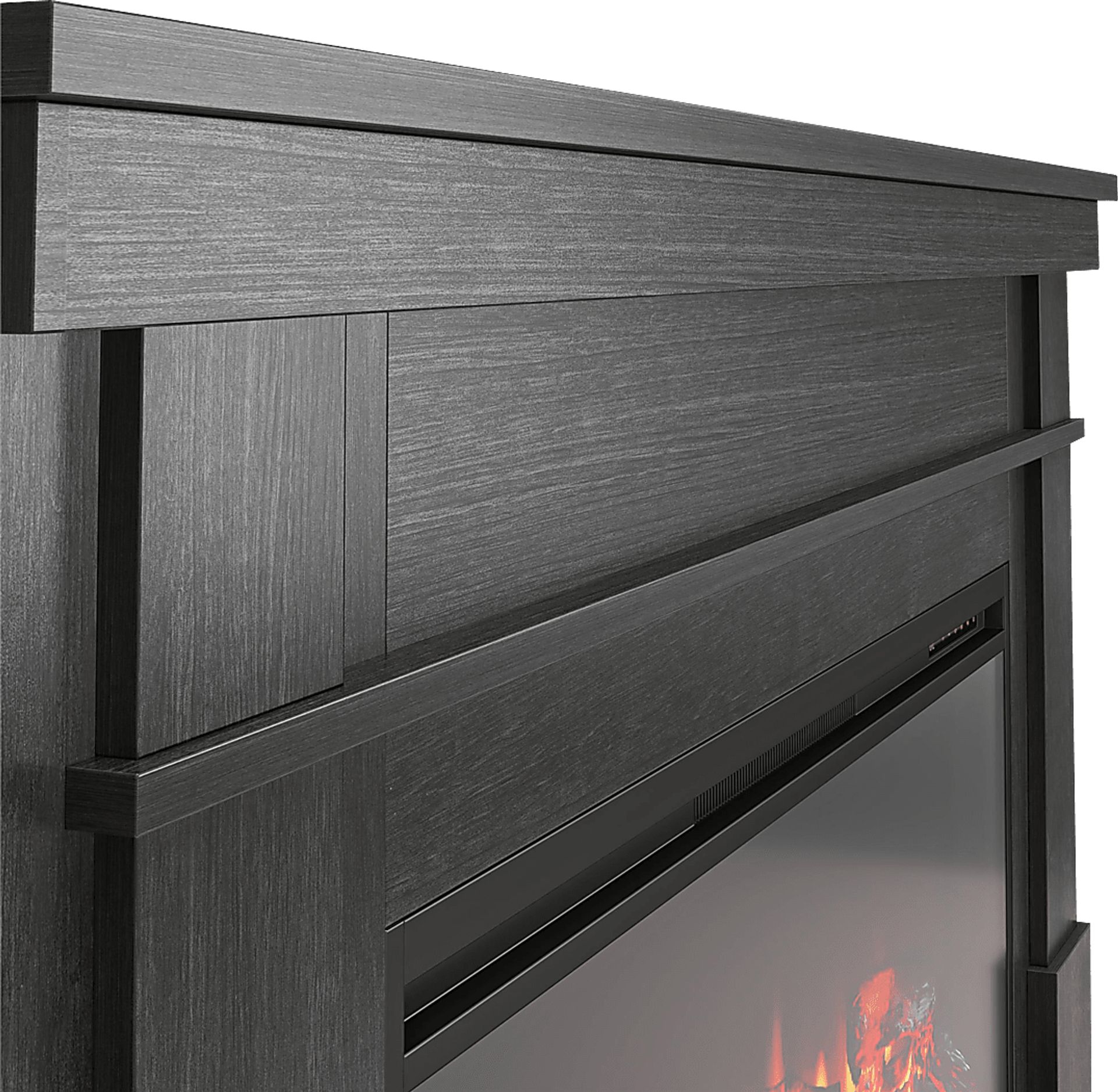Altilde Dark Gray 64 in. Console with Electric Fireplace - Image 9