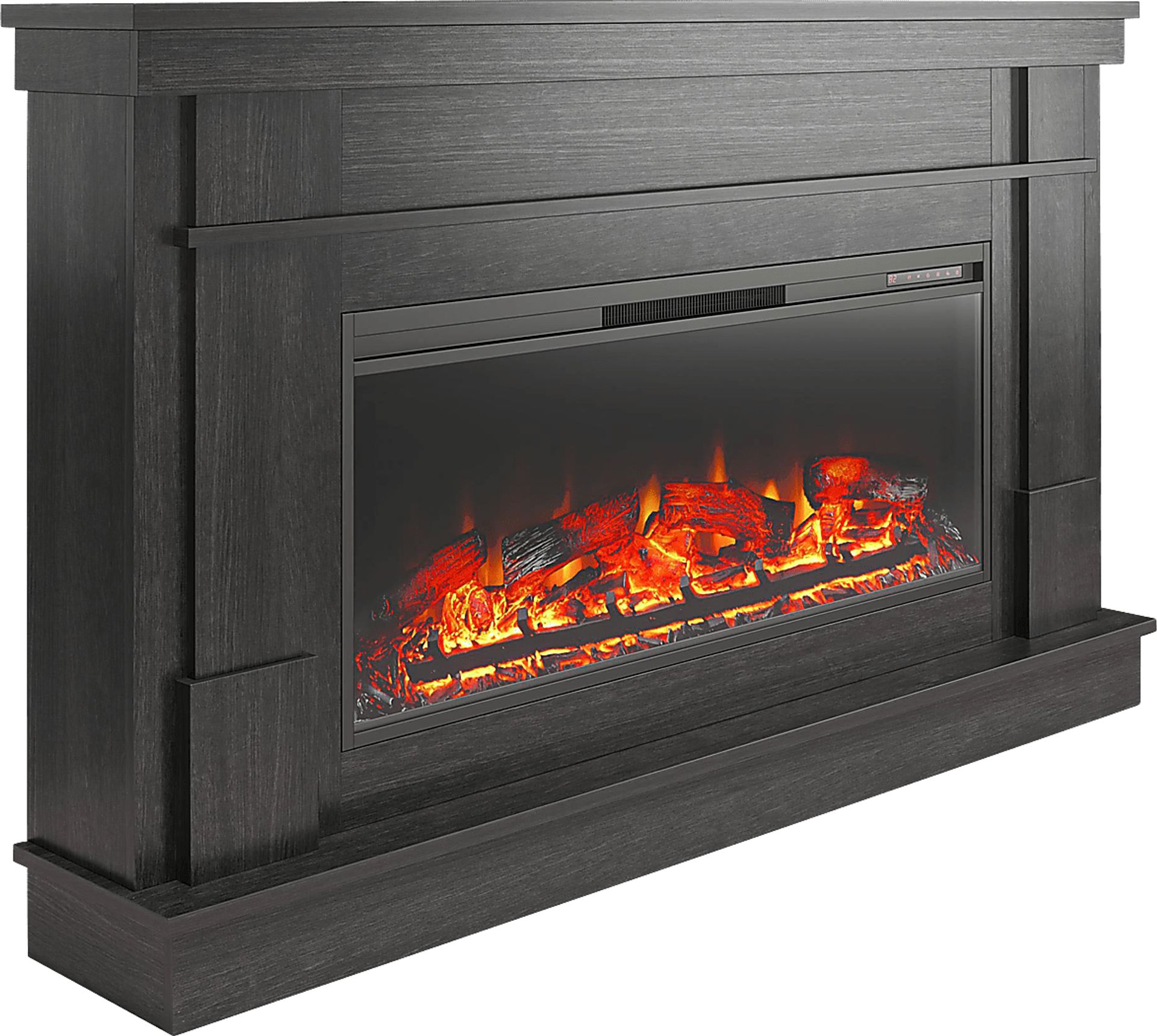 Altilde Dark Gray 64 in. Console with Electric Fireplace - Image 1